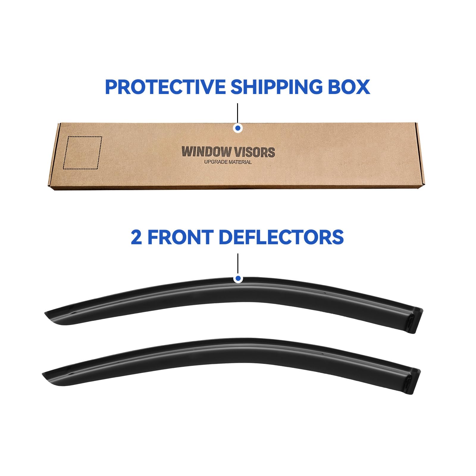 Window Visors Rain Guards Shield For 2008-2020 Dodge Grand Caravan, 2Pcs Out-Channel Window Vent Wind Deflectors Visors Shades F