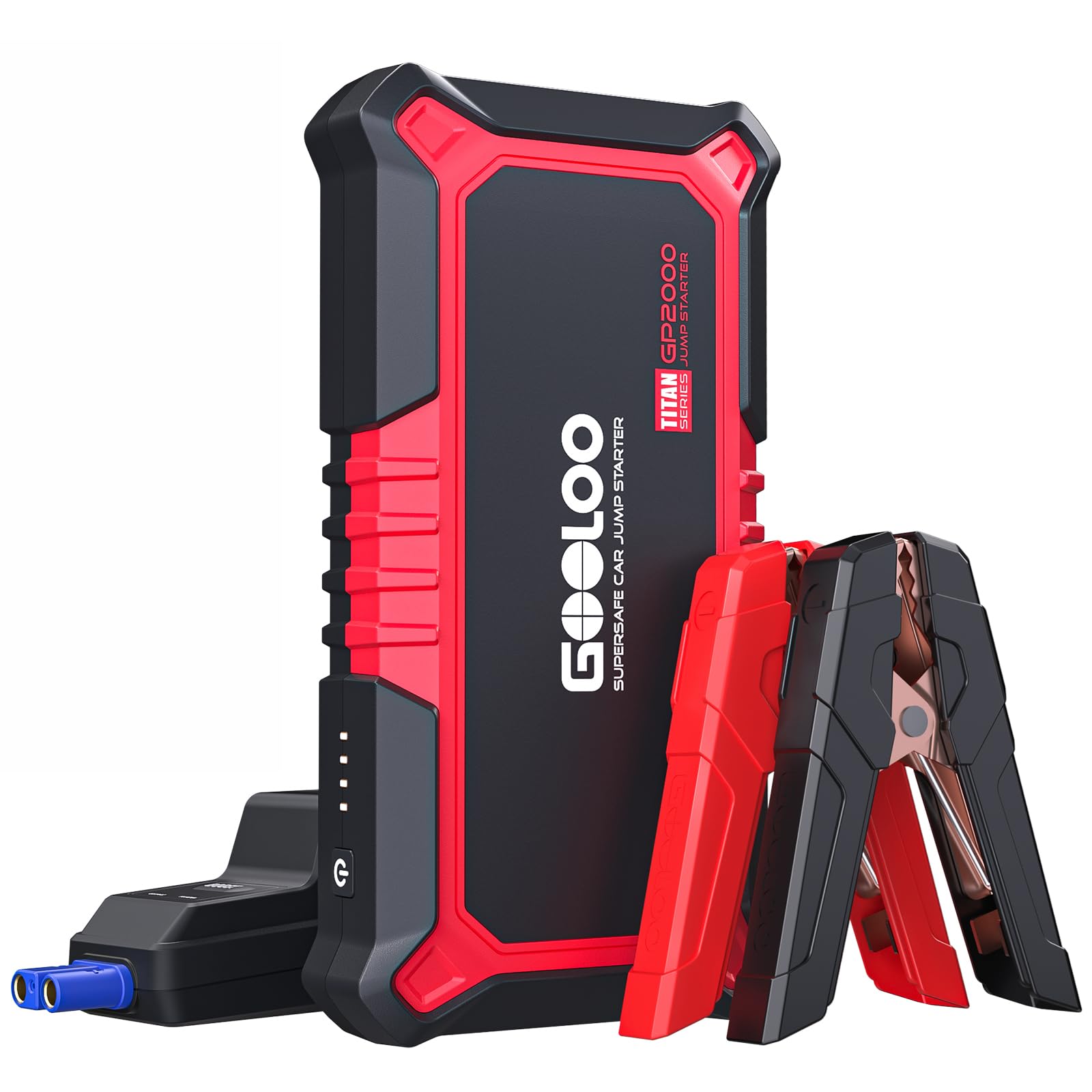 Gooloo New Gp2000 Jump Starter, 12V 2000A Car Jumper Starter(Up To 8.0L Gas, 6.0L Diesel Engines), Supersafe Portable Battery Ch