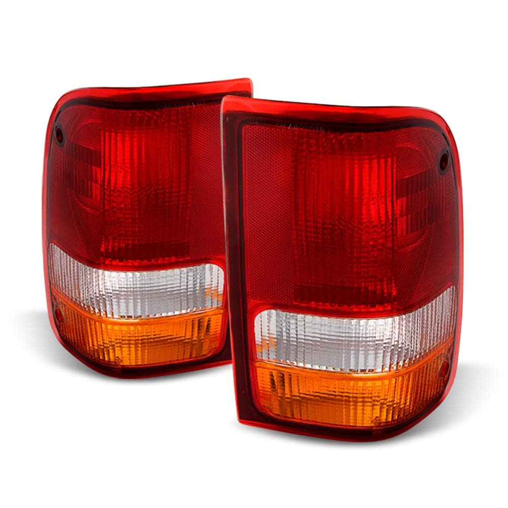 Acanii - For 1993-1997 Ford Ranger Rear Tail Lights Brake Lamps Set Left+Right 93 94 95 96 97
