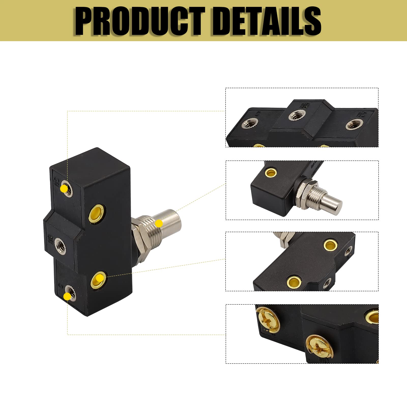 Brake Light Micro Switch 3 Terminal Plunger Fits Club Car And Ezgo Oem# 12374 G1 13141G1 1011439