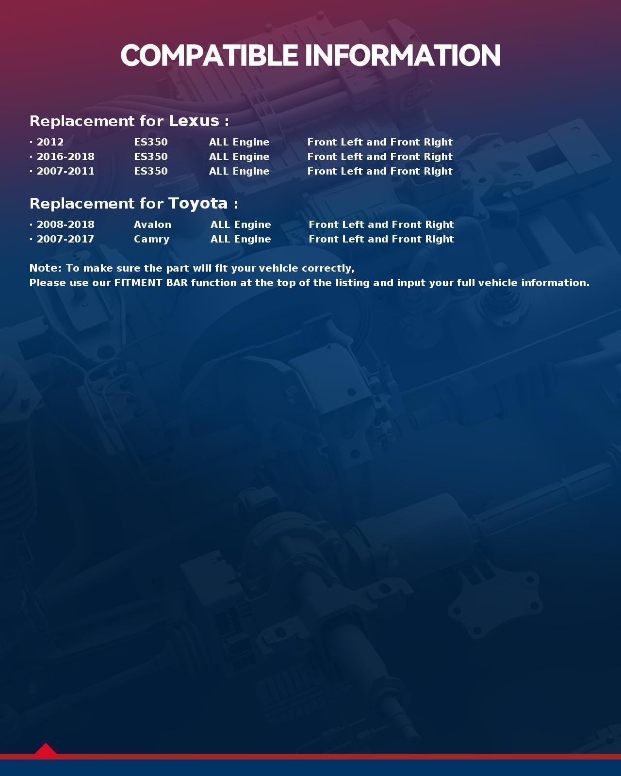 Kax Disc Brake Caliper Assembly Fit For Toyota Camry 2007-2017, Lexus Es350 2007-2012 2016-2018, Toyota Avalon 2008-2018, Front