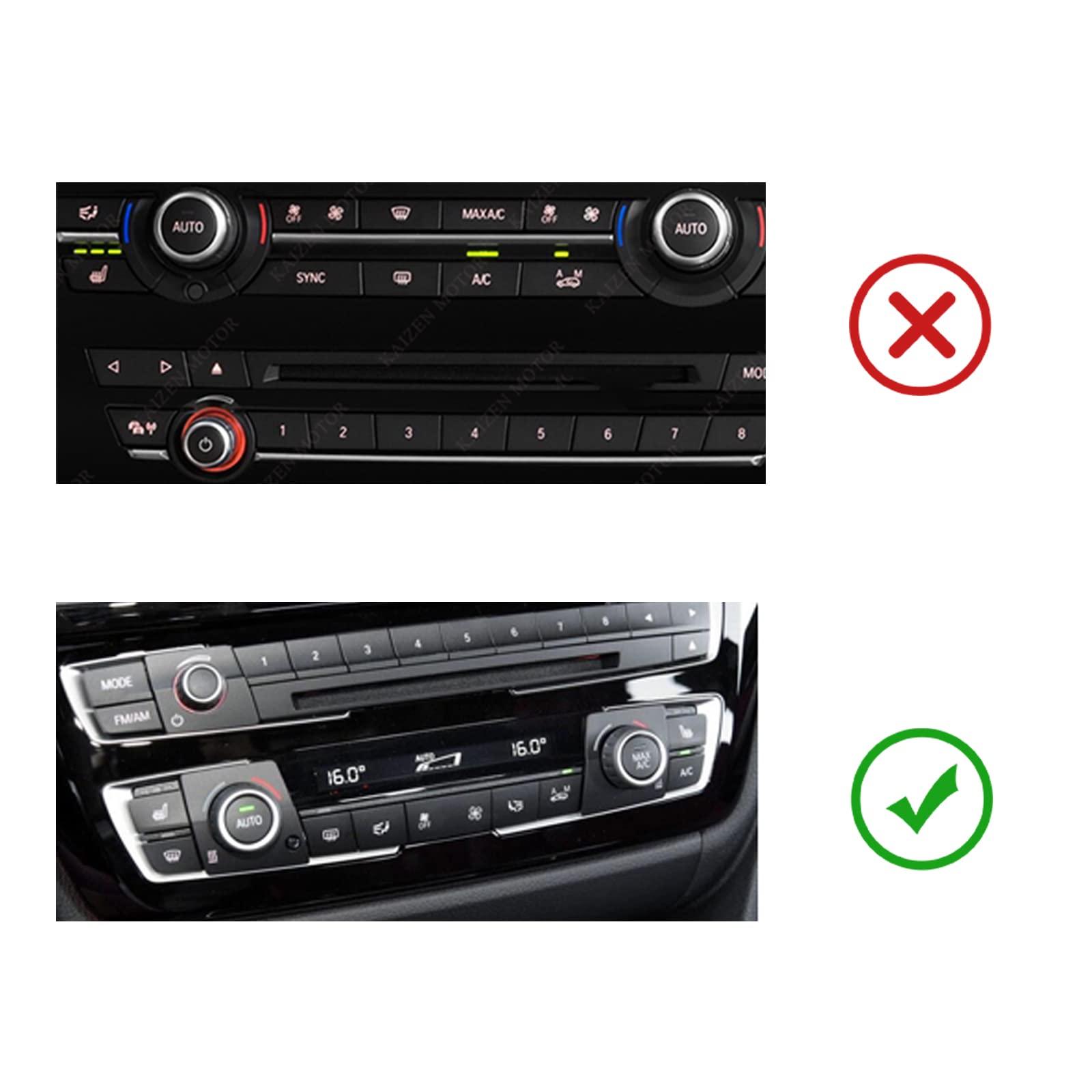 Xotic Tech Center Console Ac Climate Control Radio Volume Knob Ring Covers Compatible With Bmw 1 2 3 3Gt 4 Series F20 F22 F30 F31 F32 F33 F80 F82 F87 (Red Anodized Aluminum) - 3Pcs