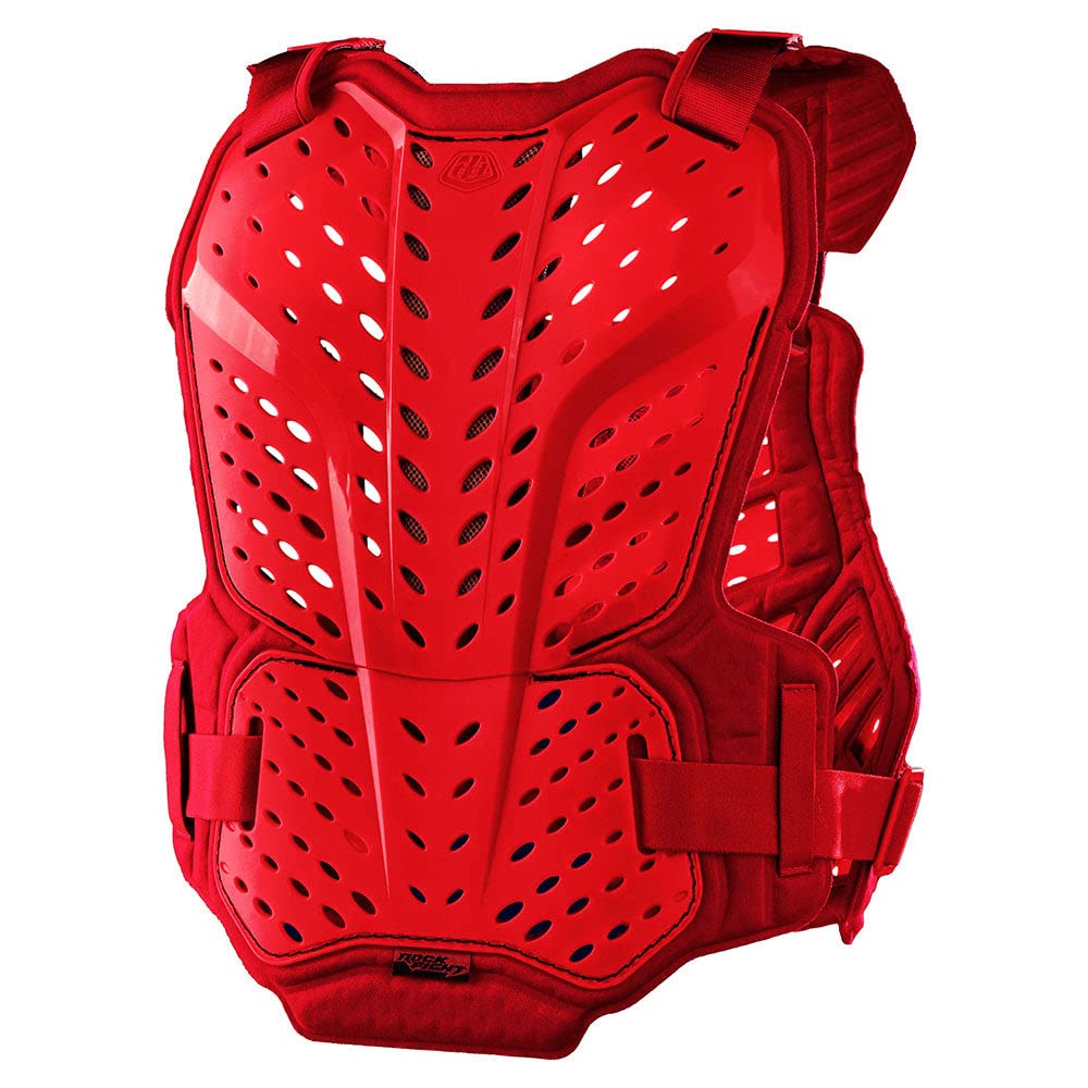 Troy Lee Designs Motocross Motorcycle Dirt Bike Chest And Back Protector For Youth, Rockfight (Red)