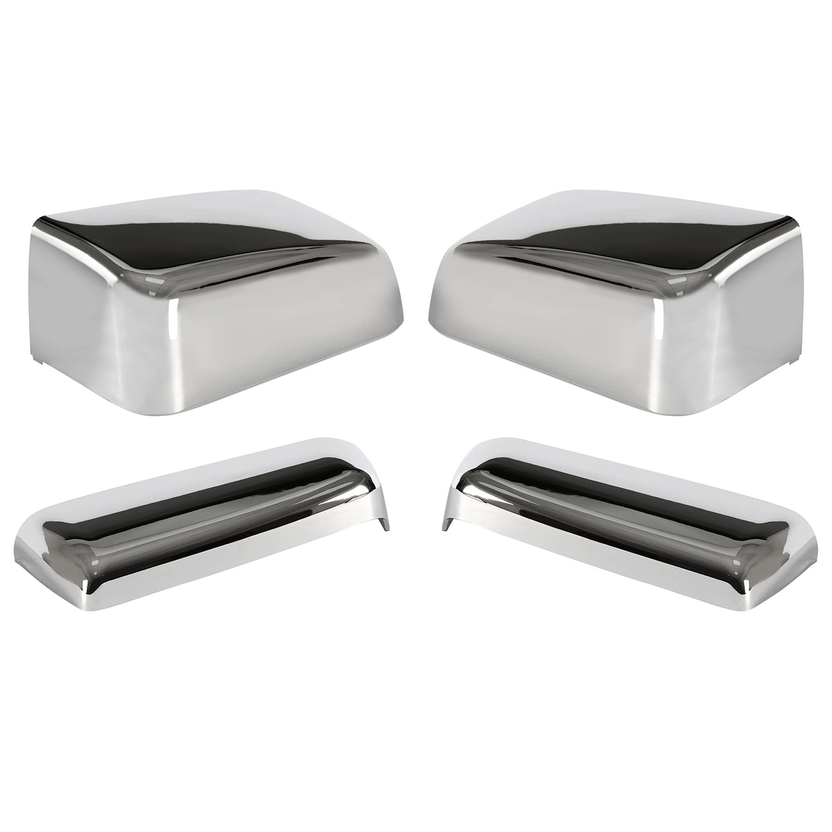 ECOTRIC Chrome Tow Mirror Cap Cover Compatible with 2014-2019 GM Chevy Silverado GMC Sierra Pickup Truck Replacement For 2344412