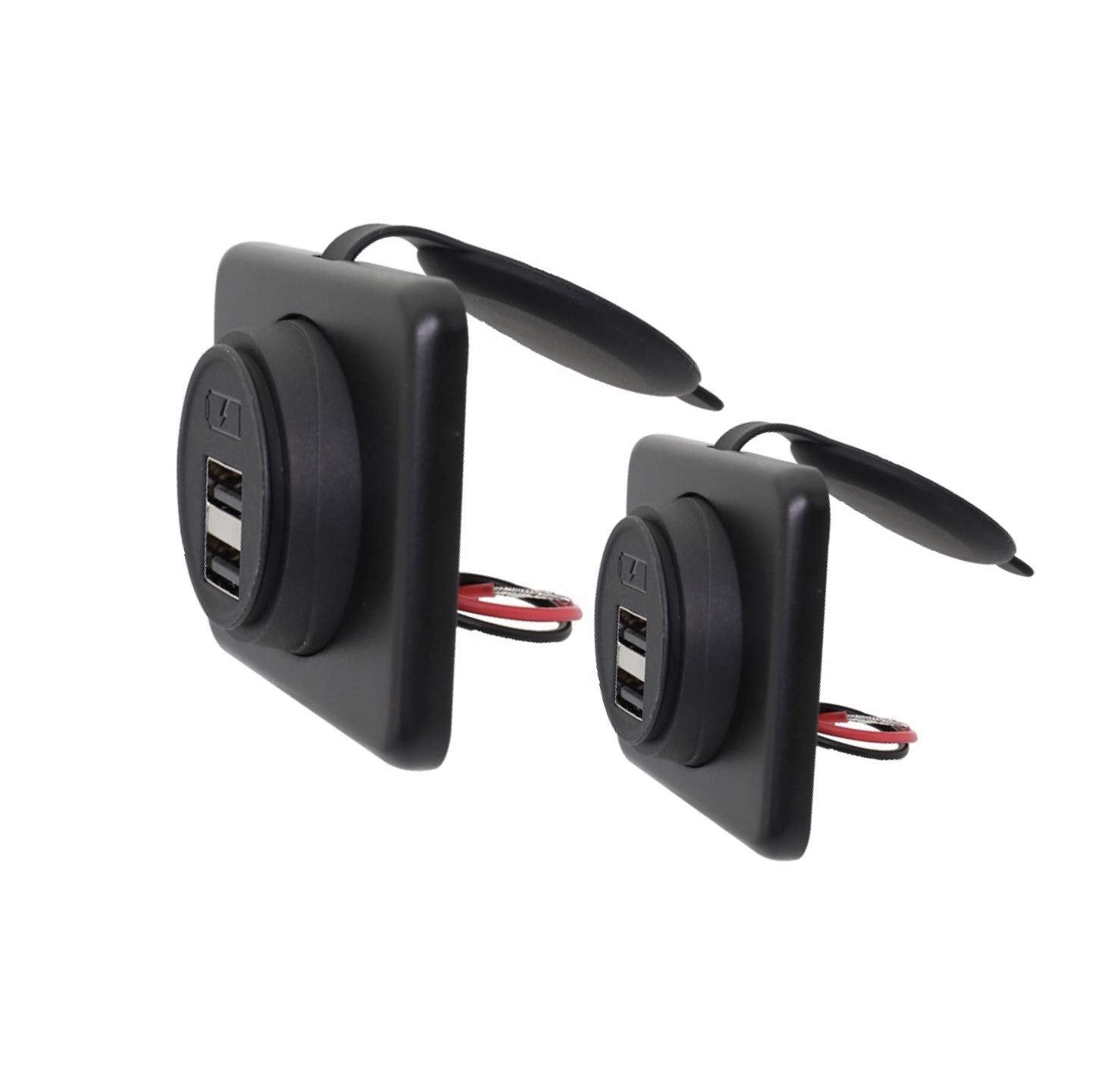 Panel Type C 12V Usb Car Charger Outlet, Damavo12V Cigarette Lighter Socket For Car Usb Port Bus Rv Boat Automotive Marine Atv T