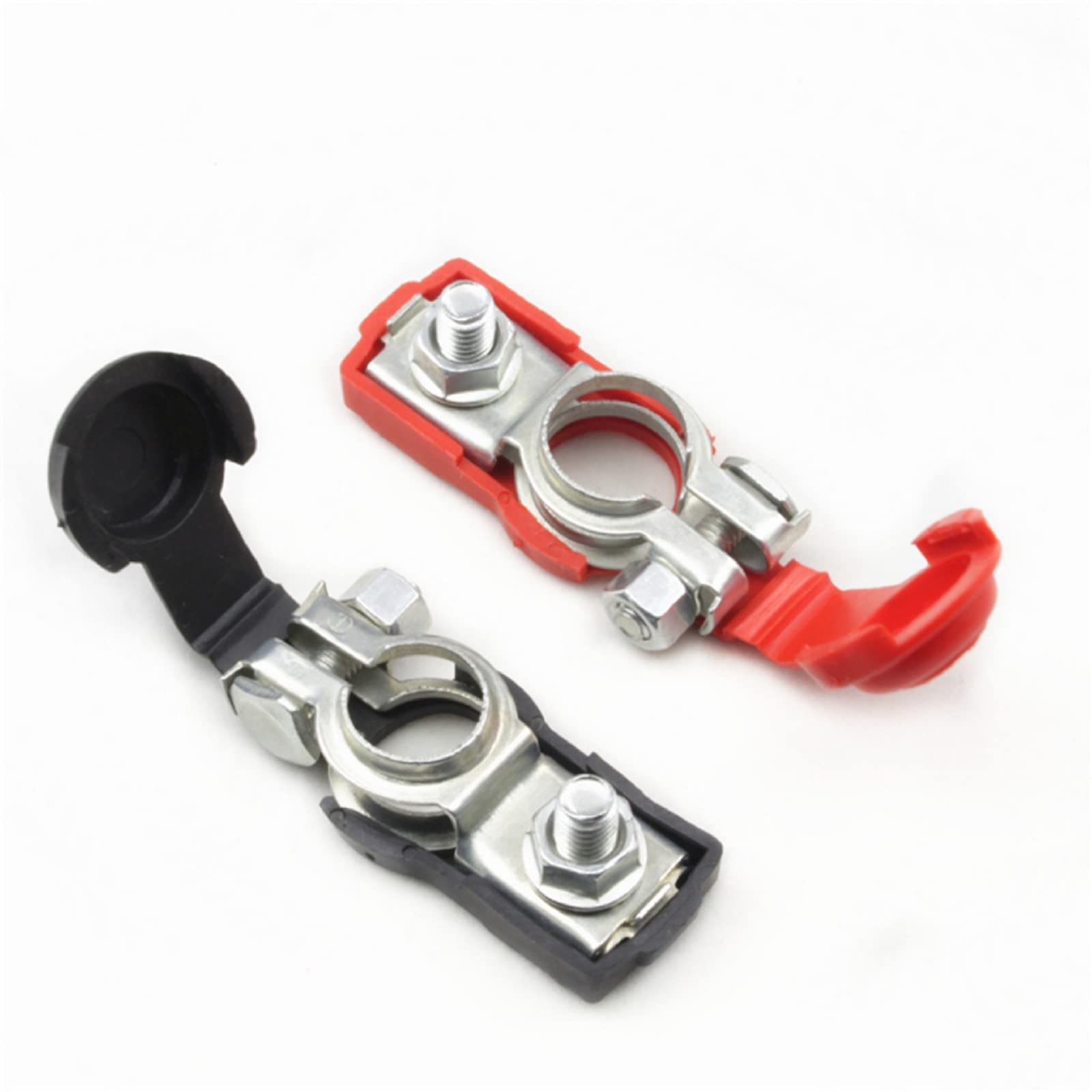 Universal Negative & Positive Battery Cable Terminals - Automotive Terminal Clamps Connectors - Durable & Adjustable Quick Release Terminal Applicable To Automobile, Truck And Rv Accessories