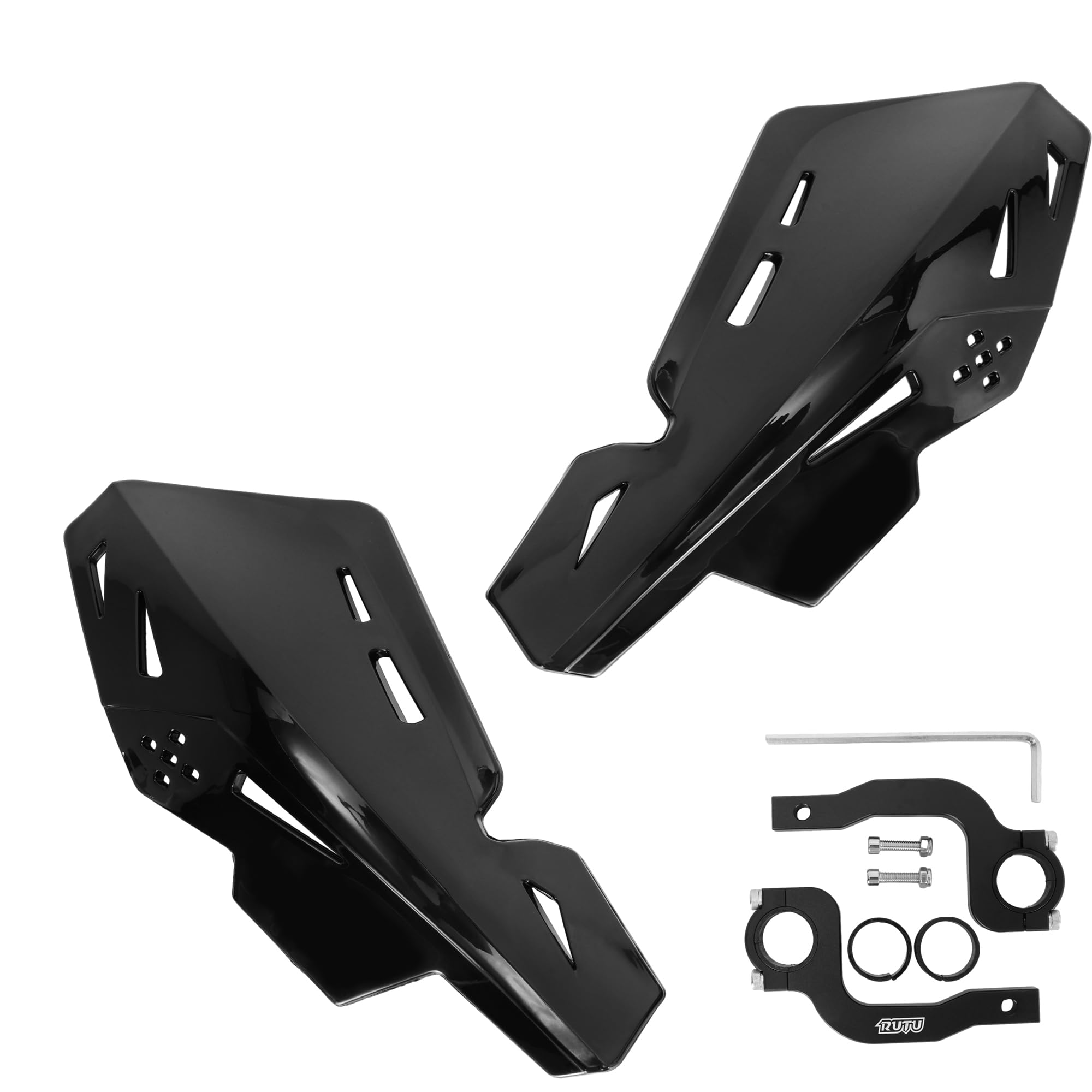 RUTU 7/8'' 22mm and 1 1/8'' 28mm Universal Motorcycle Hand Guards with CNC Bracket for Dirt Bikes Off-Road ATV Motorcross Enduro