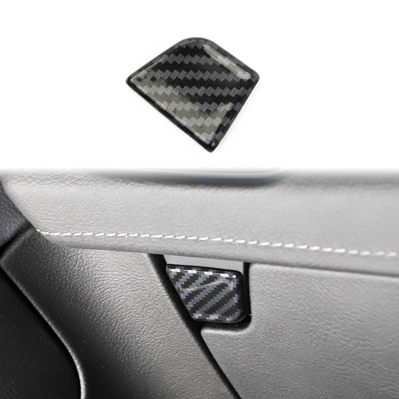 Korlot Carbon Fiber Glove Box Handle Switch Cover Trim For Chevrolet Corvette C7 2014-2019
