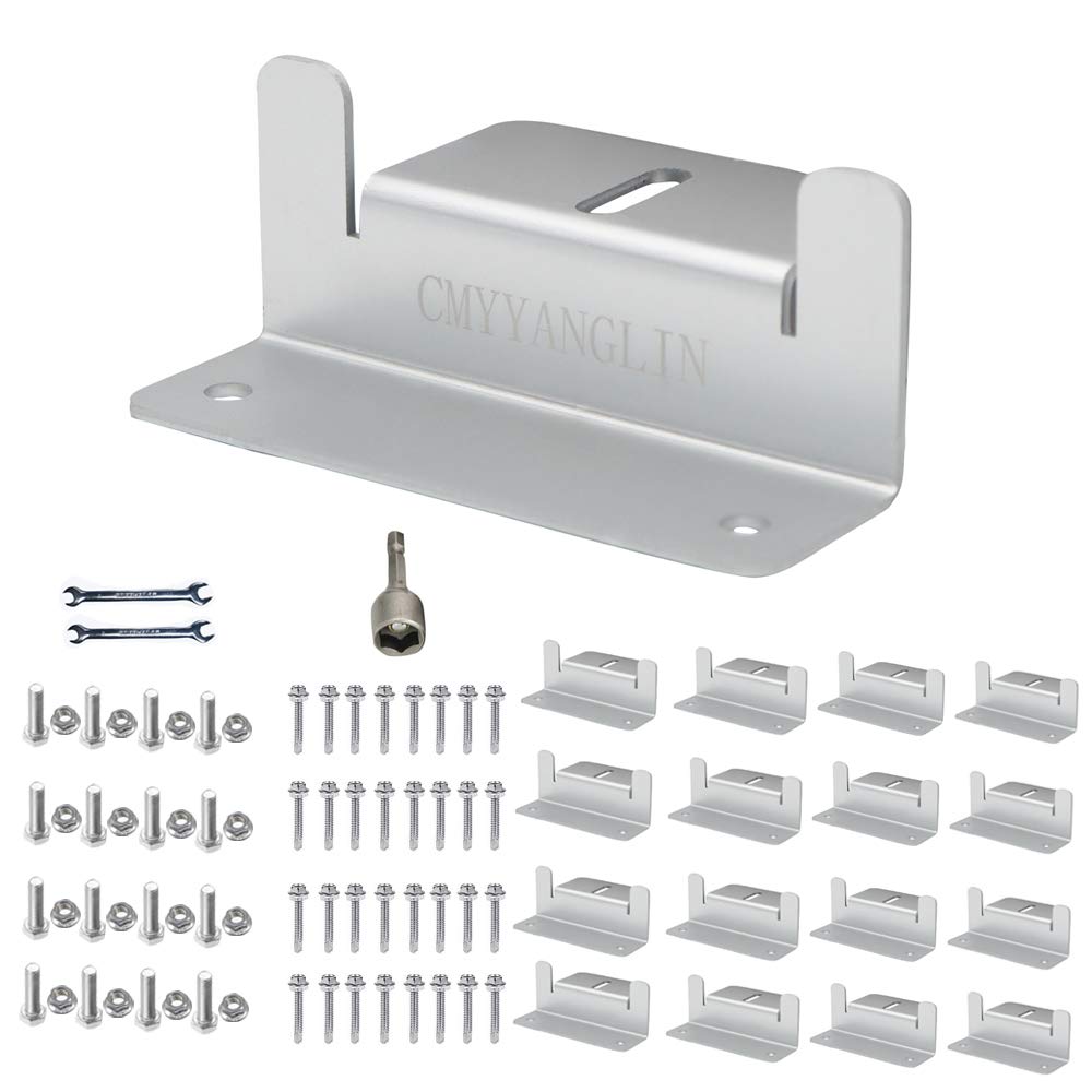 Cmyyanglin Solar Panel Mounting Brackets Z Bracket, With Nuts And Bolts,Suitable For 50W To 150W Solar Panels On Rv,Boats,Motorh