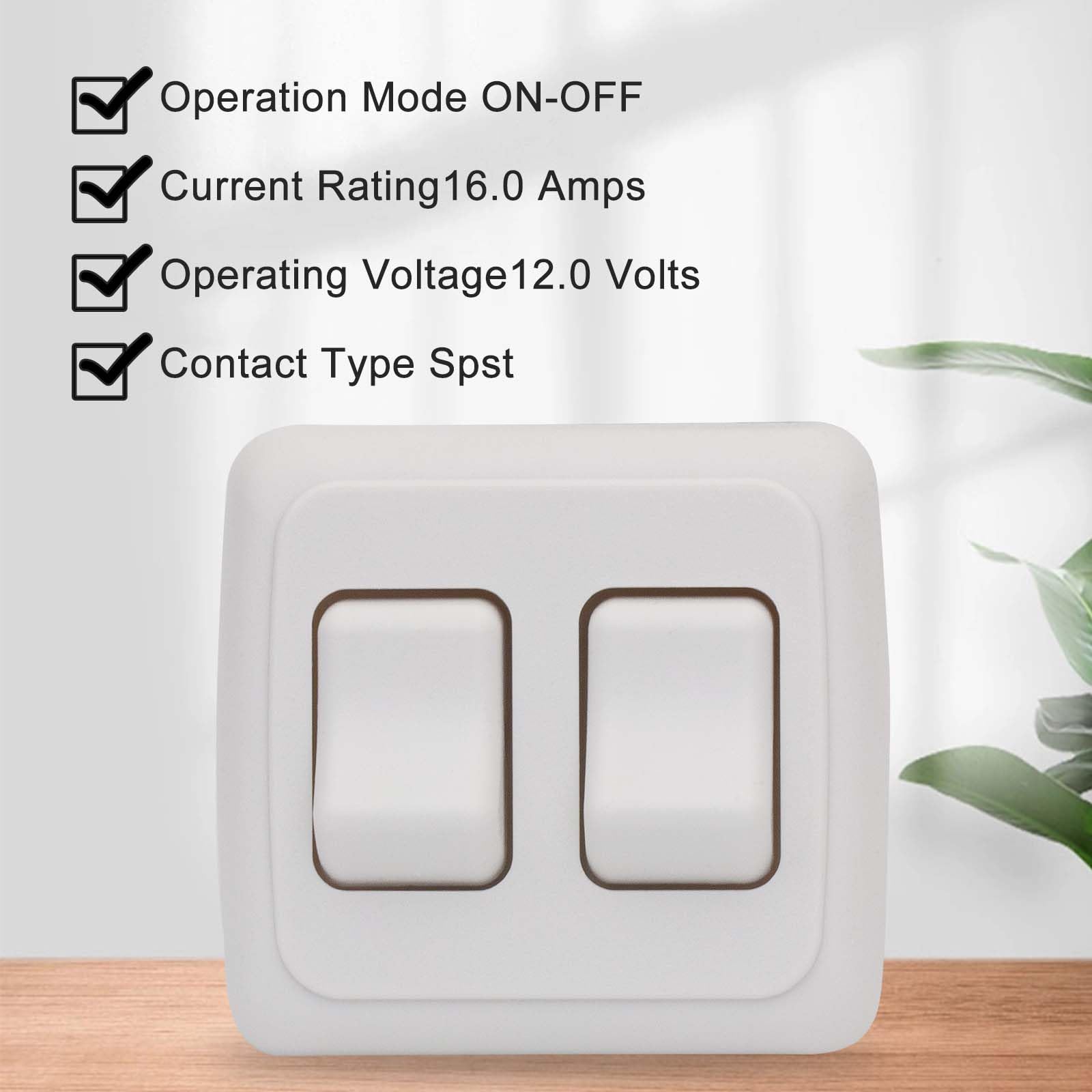 Double Spst On-Off Switch With Bezel, Technology Components 12V Light Switch Rv Switch | Rv Electrical | Toggle Switch For Rv, C