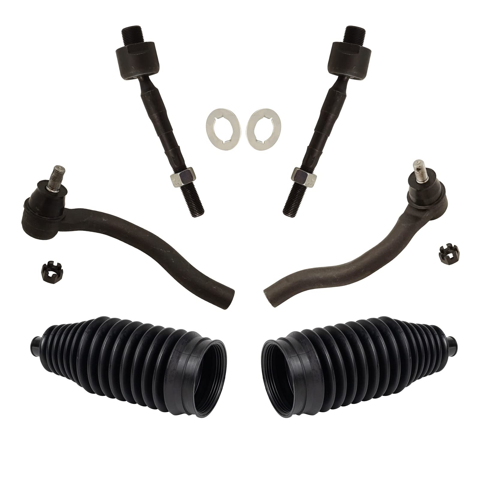 Trq Front Steering Kit Steering Rack & Pinion Bellow Tie Rod Compatible With 2013-2022 Acura Ilx 2012-2015 Honda Civic