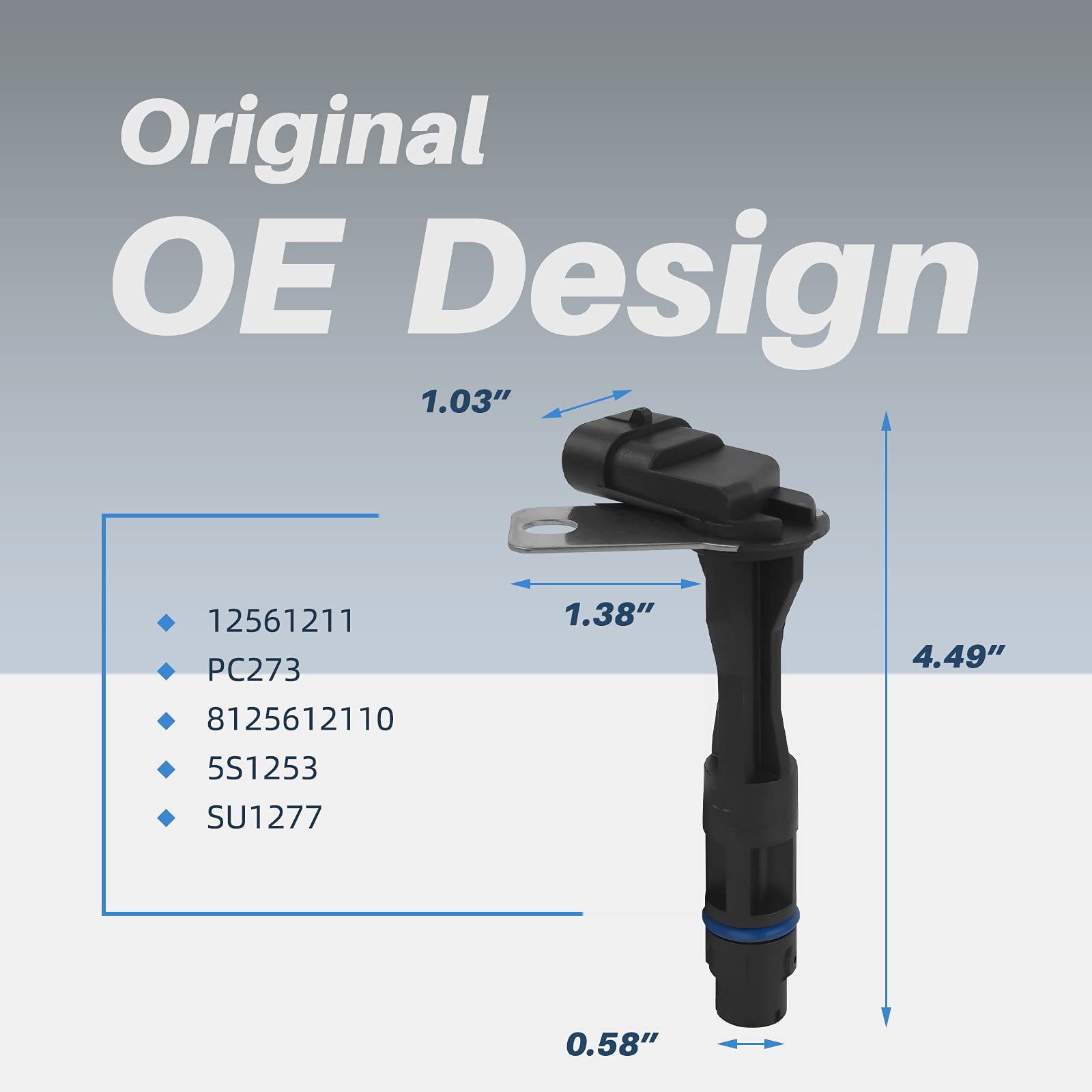 OTUAYAUTO Camshaft Position Sensor - Replacement for Chevy Express Silverado Suburban Tahoe, GMC Envoy Yukon Savana Sierra, Cadi