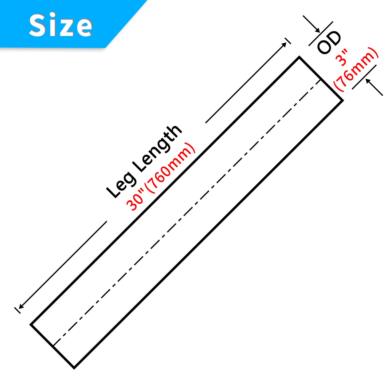 Fgjqefg 3 Inch Straight Diy Custom Mandrel Exhaust Pipe Tube Pipe, 30 Inch Length, 3'' Od Mandrel Straight Pipe, T304 Stainless Steel, Universal Fitment - 1Pc