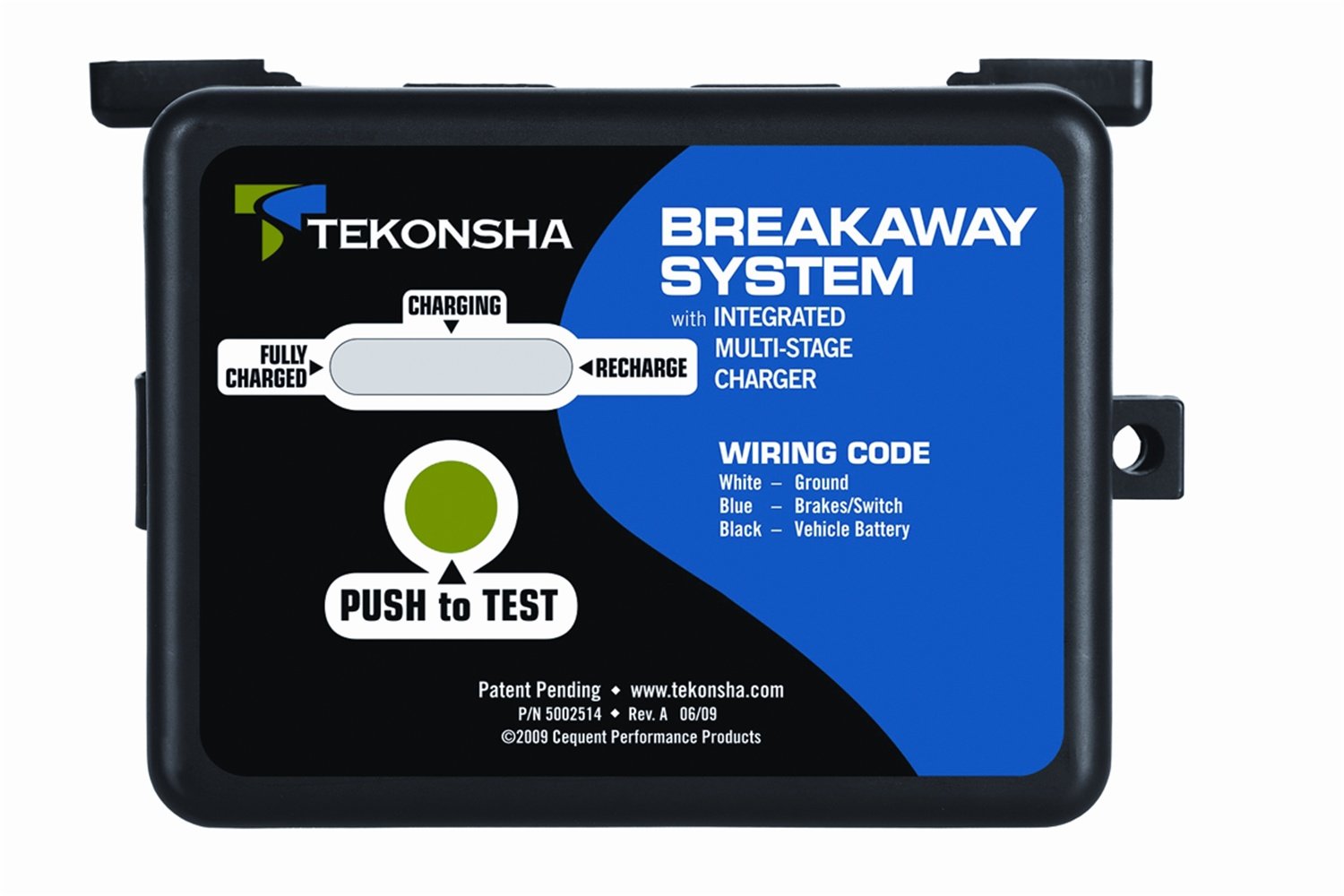 Tekonsha 1 To 3 Axle Trailer Hitch Breakaway System With Push To Test Led, Battery, Breakaway Switch, And Multi Stage Charger
