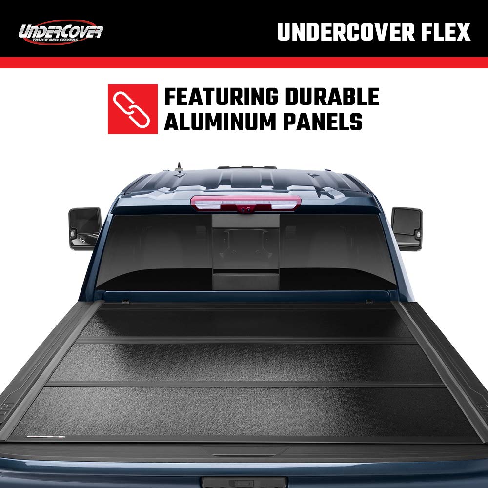Realtruck Undercover Flex Hard Folding Truck Bed Tonneau Cover | Fx41008 | Fits 2007 - 2021 Toyota Tundra W/ Rail System 5' 7 Bed (66.7)