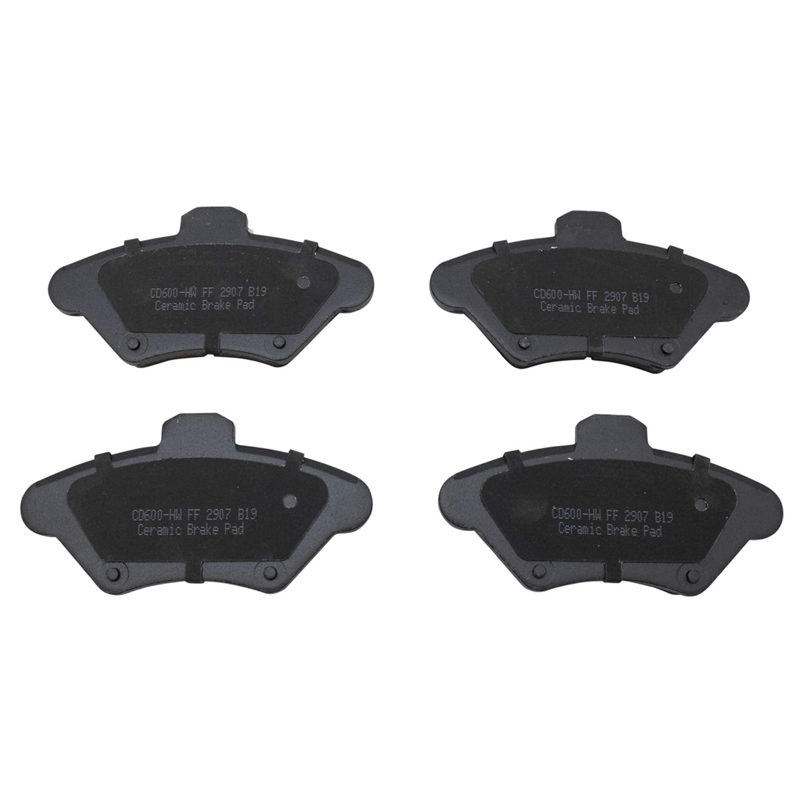 Trq Front Brake Pads Ceramic Compatible With 1994-1998 Ford Mustang 1993-1997 Thunderbird Mercury Cougar