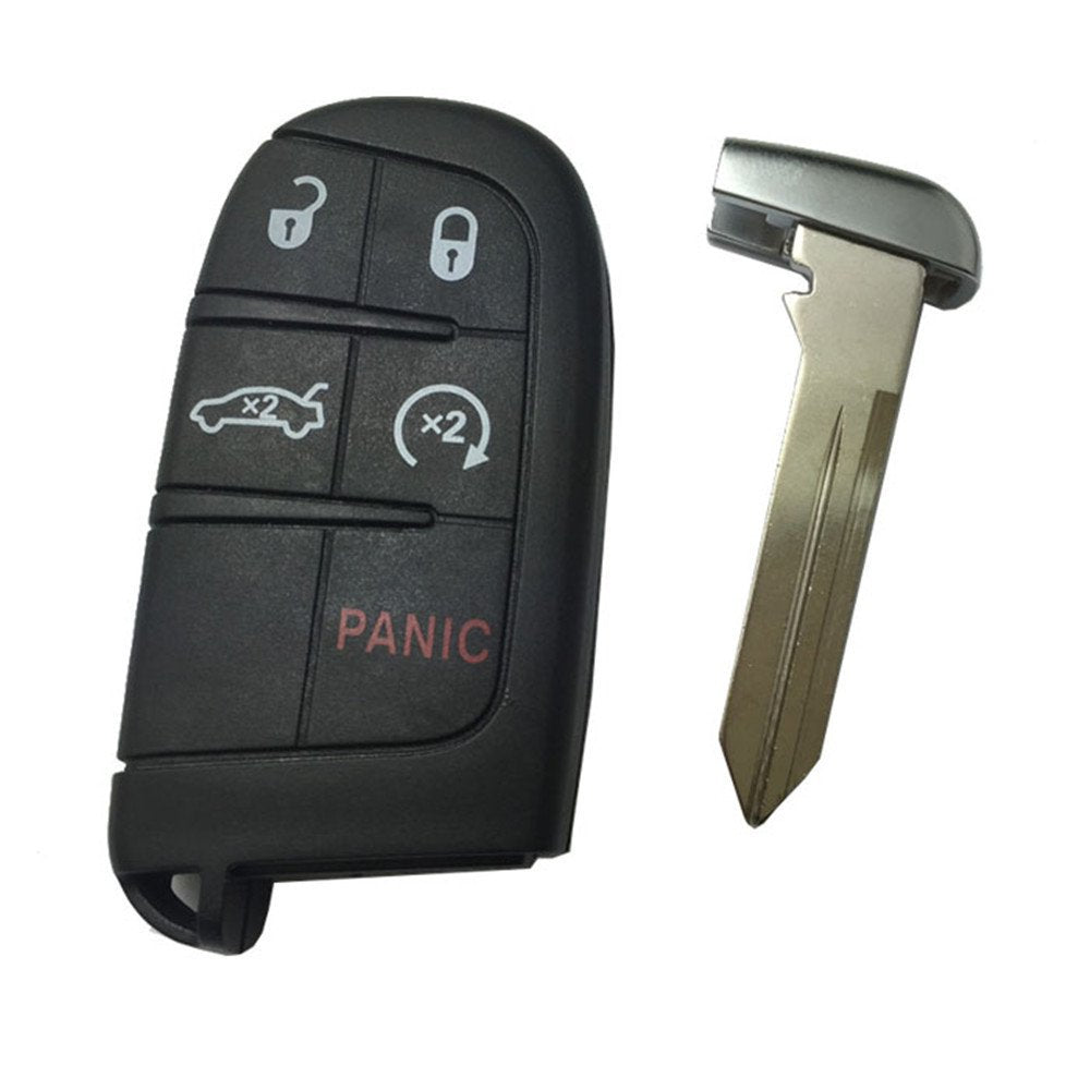 Horande 5 Button Replacement Key Fob Cover fit for Dodge Durango Charger Challenger Journey Jeep Grand Cherokee Chrysler 200 300
