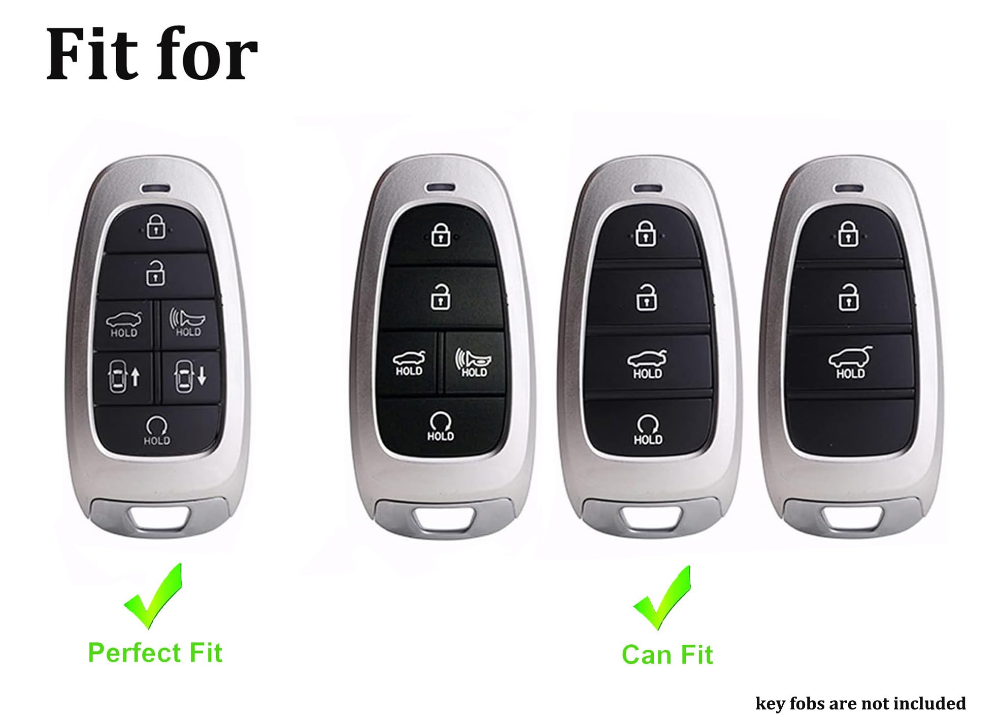 Arruweer Key Fob Cover for Hyundai Soft TPU Key Fob Case Holder Compatiable with 2019 2020 2021 Hyundai Sonata Nexo 2022 Hyundai