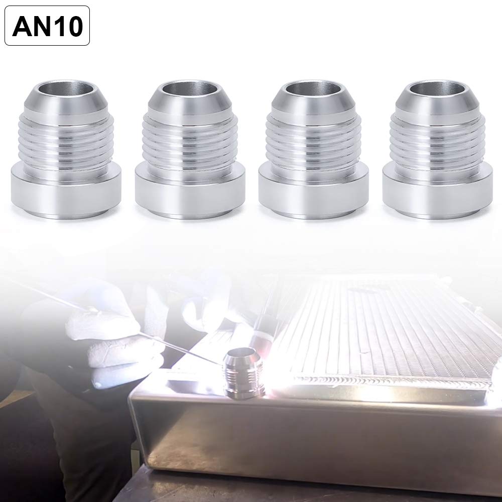 Pqy 10An Male Weld On Fitting Bung Hose Adapter Fuel Oil Aluminum Pack Of 4 (An10)