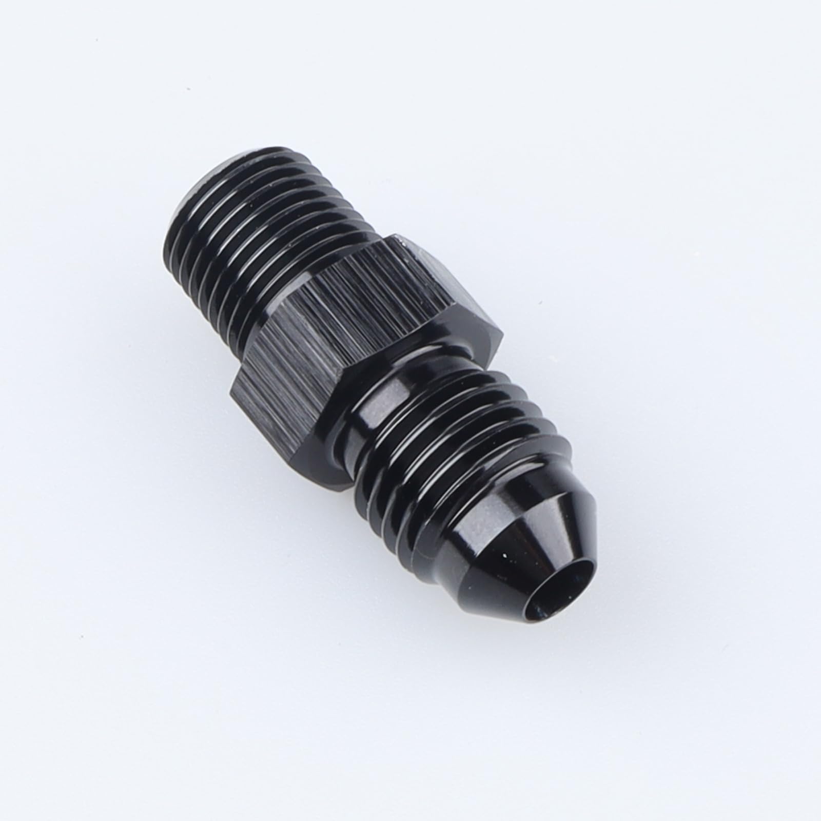 Ac Performance Male 1/8'' Npt To -4 An Flare Adapter Straight Aluminum Black