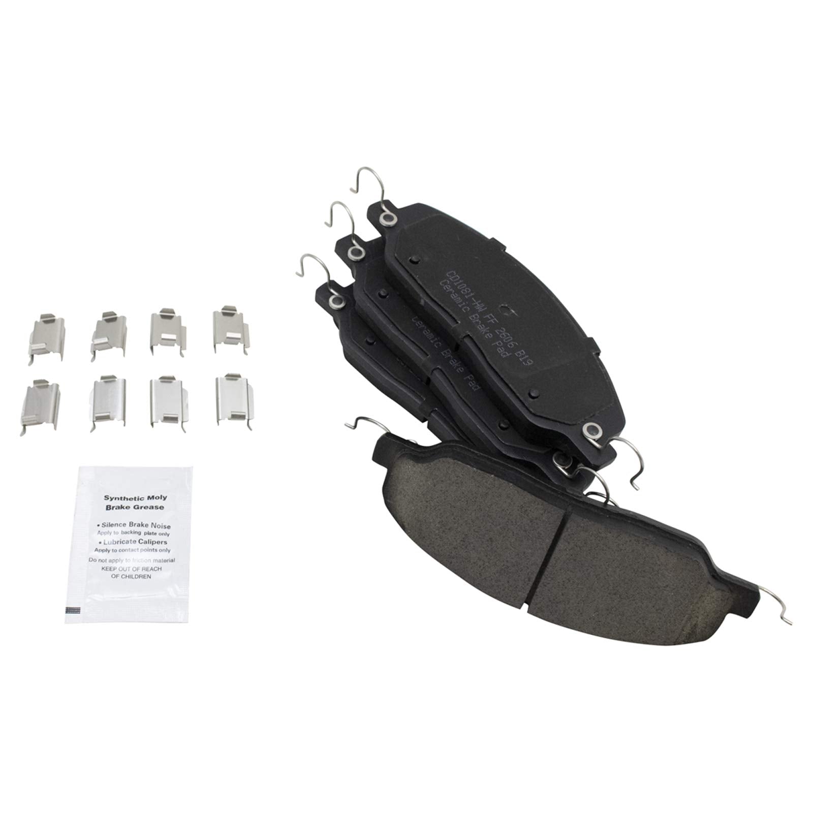 Trq Front Brake Pad & Rotor Kit Brake Pads Brake Rotor Ceramic Premium G-Coated Compatible With 2013-2014 Ford Mustang