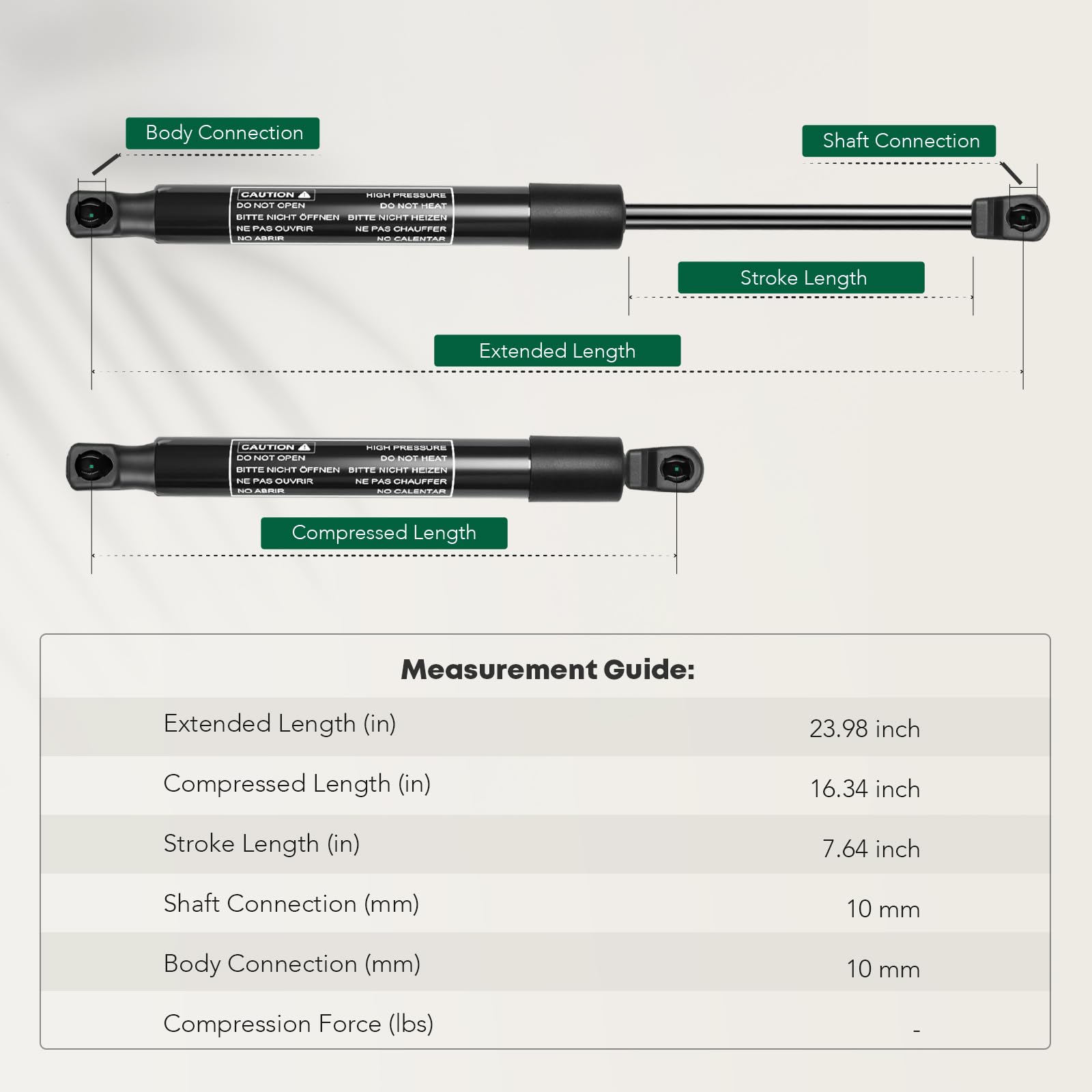 Set Of 2 Rear Liftgate Lift Supports Struts Gas Spring Shocks Replacement For 2005 2006 Chevrolet Suburban 1500 2500 Tahoe Gmc Y