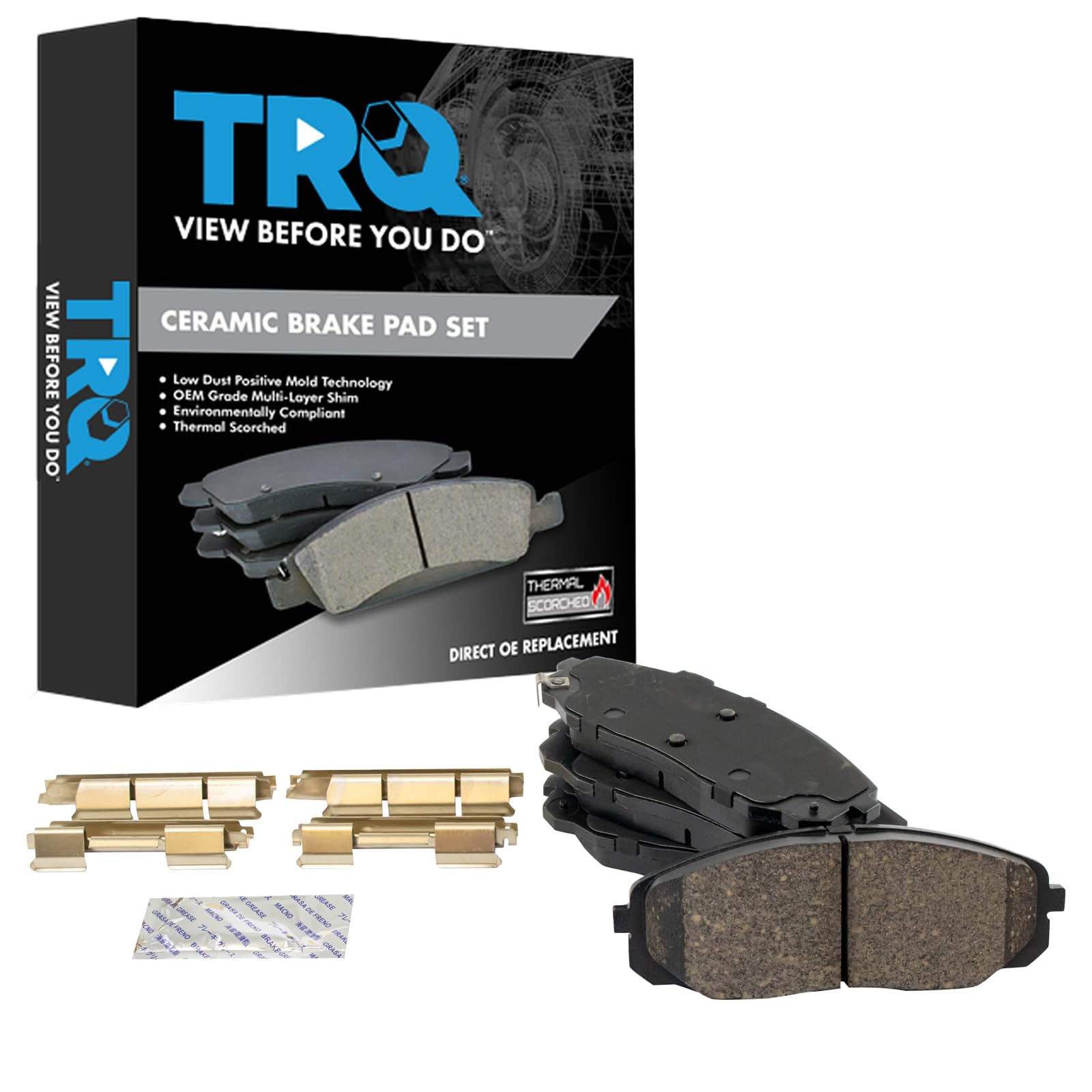 TRQ Front Brake Pads Ceramic Compatible with 2015-2021 Kia Sedona