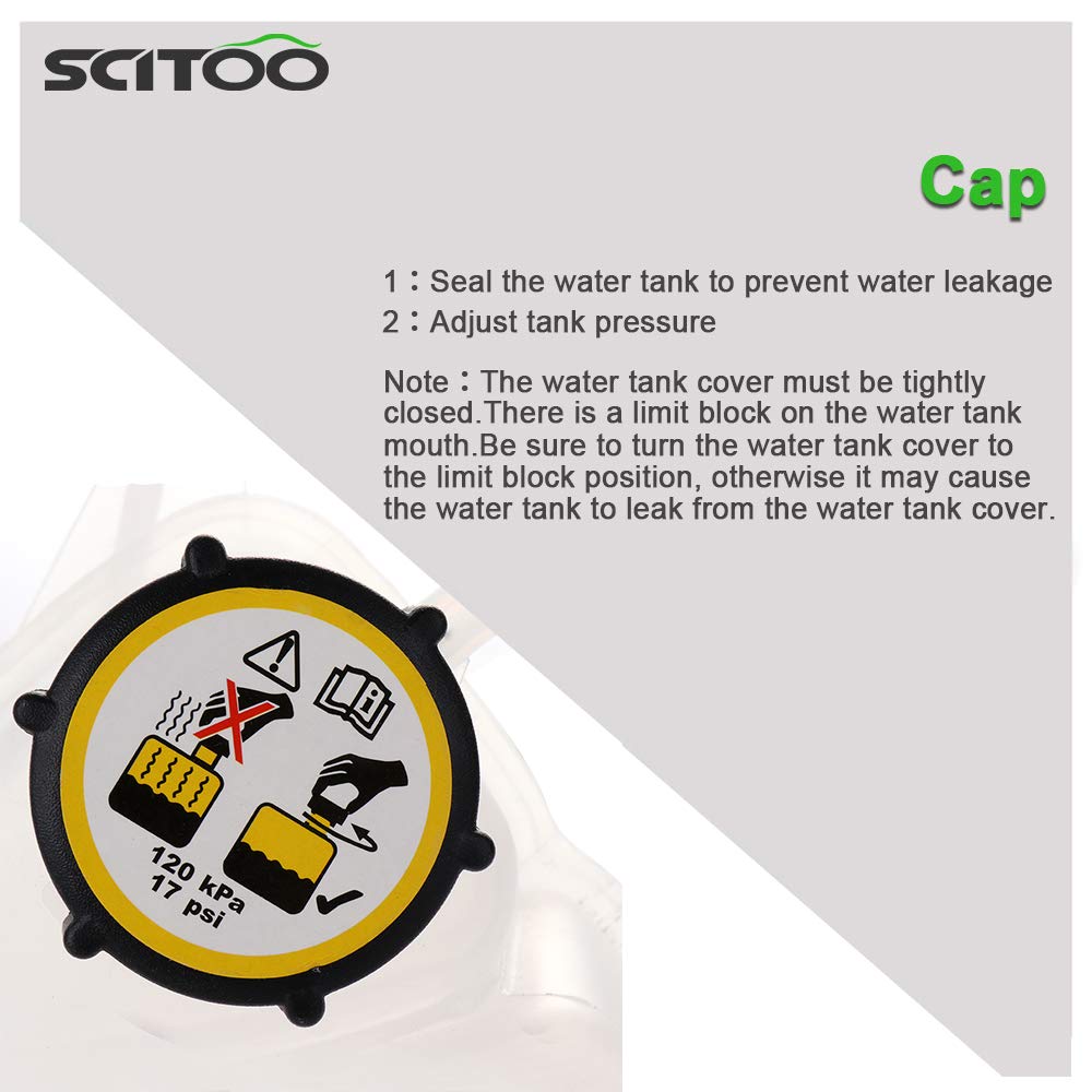 SCITOO YL8Z8100AA Coolant Reservoir Bottle Coolant Overflow Tank Fits for 2001-2012 For Ford Escape 2001-2006 For Mazda Tribute