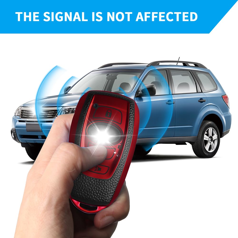 Qbuc For Subaru Key Fob Cover Case With Keychain,Car Key Holder Fit For Subaru Crosstrek Forester Outback Ascent Impreza Legacy