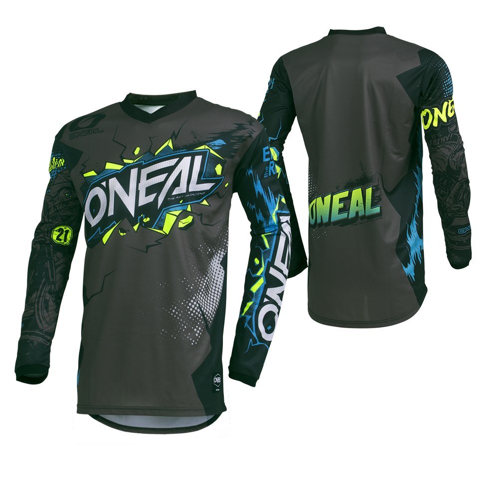 O'Neal 001E-914 Men'S Element Villain Jersey (Gray, Large)