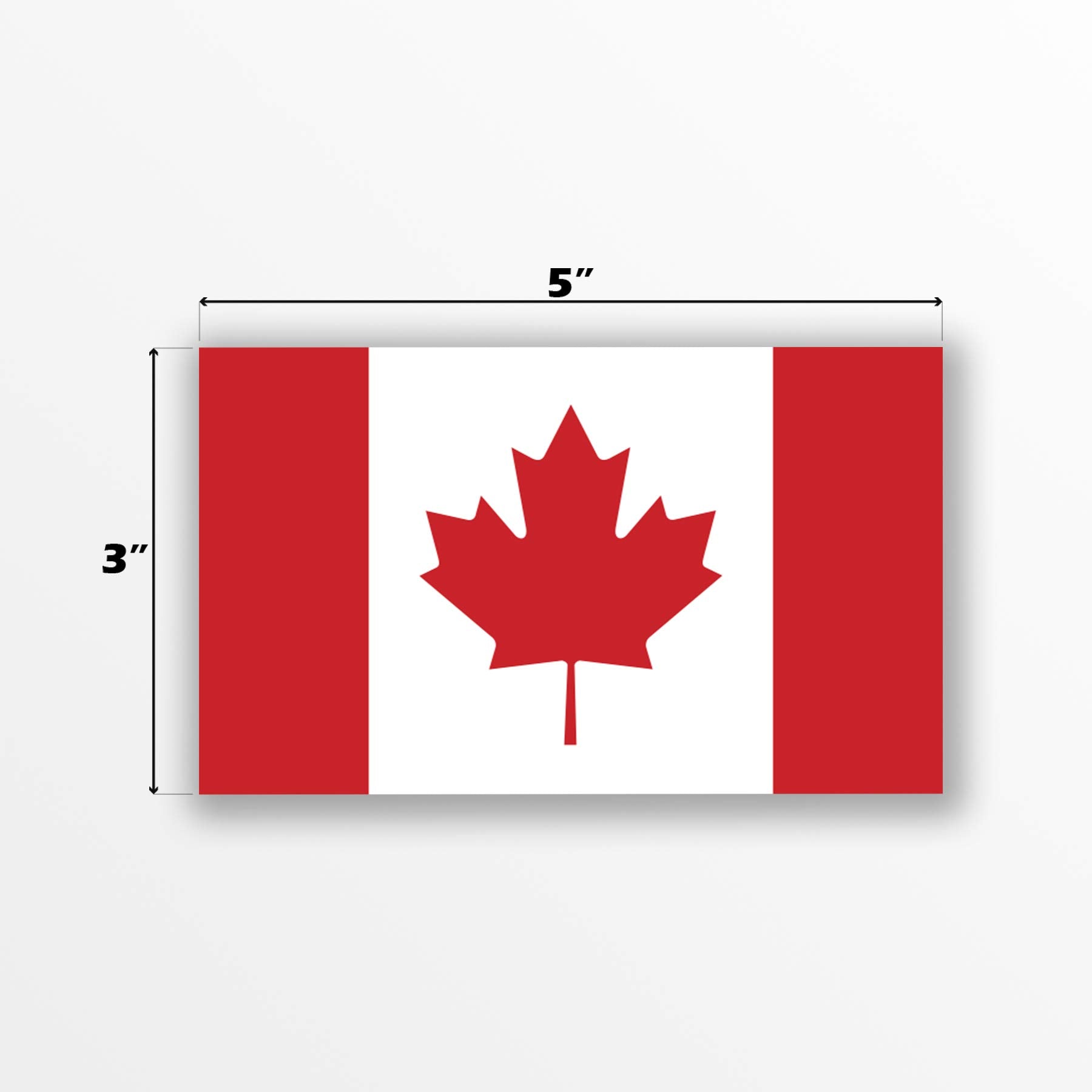 2-Pack Canada Flag Decal Stickers | Official Flag of Canada Stickers | 5-Inches by 3-Inches | Premium Quality Vinyl | PD400