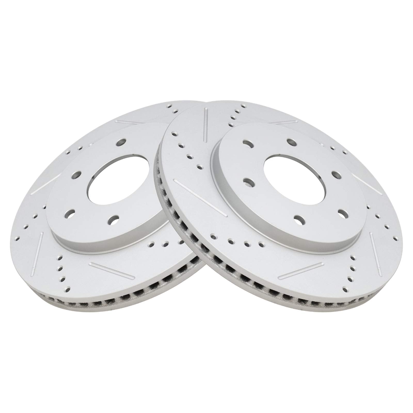 Trq Front Performance Brake Rotors Set Premium G-Coated Compatible With 2004-2005 Infiniti Qx56 2005 Nissan Armada 2004 Pathfind