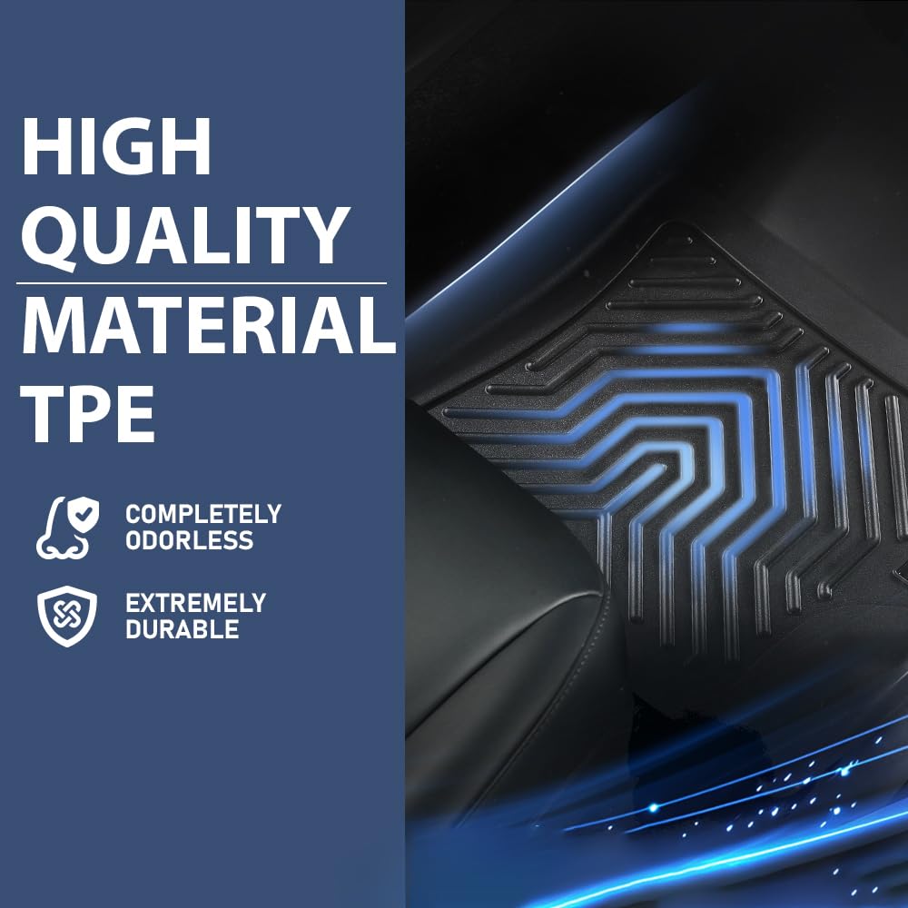 Pit66 Floor Mats Compatible With 2020-2024 Toyota Corolla Sedan, (Heavy Duty) Tpe 3-Piece Premium Floor Liners Interior Accessor