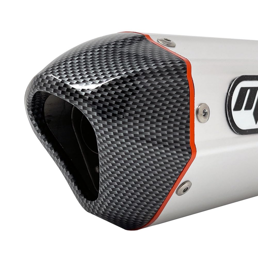 MMG Exhaust System Muffler for GY6 125cc 150cc 4 Stroke Scooters (Metallic Silver Finish)