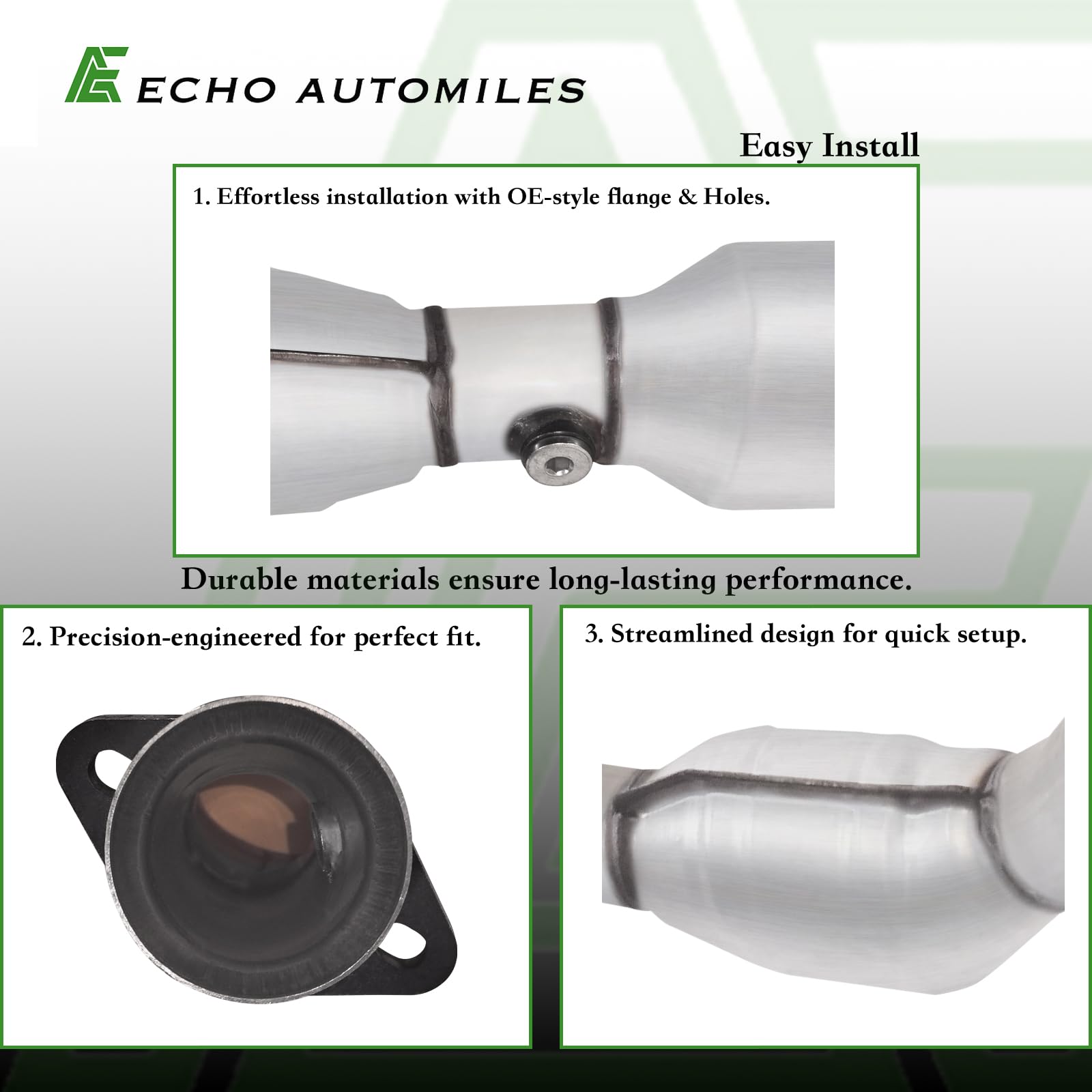ECHO AUTOMILES Catalytic Converter Compatible with 2004 2005 2006 Ford F150 F-150, 2006 Lincoln Mark LT 5.4L V8 4WD Catalytic Co