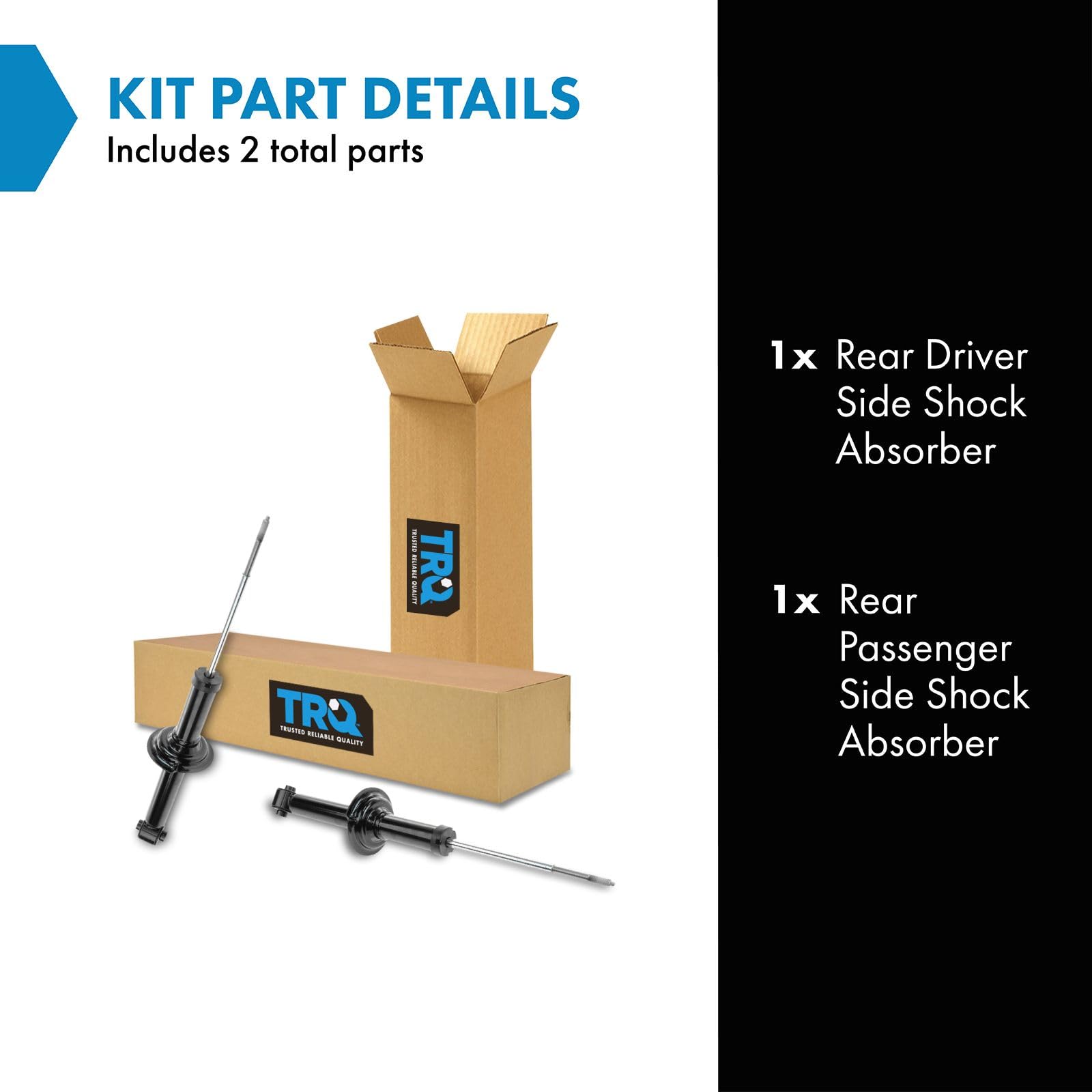 Trq Rear Shock Absorber Set Compatible With 1991-1996 Dodge Stealth 1991-1999 Mitsubishi 3000Gt