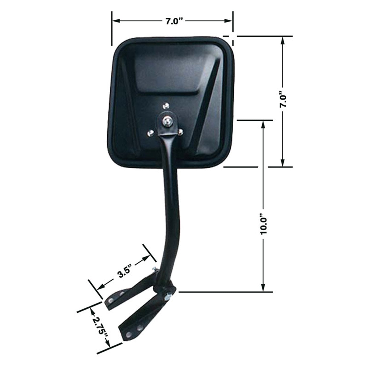 Cipa 44650 Jeep Cj Oe Style Manual Replacement Driver Side Mirror , Black