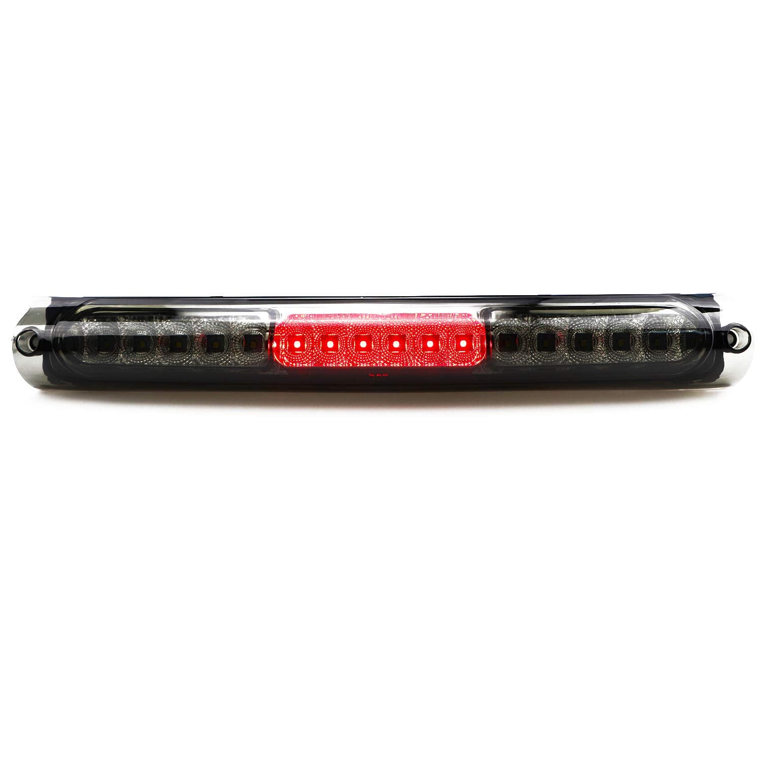 3Rd Brake Light For 1997-2004 Ford F150 Led Third Rear Cargo Lamp High Mount Stop Light Chrome Housing + Smoke Lens