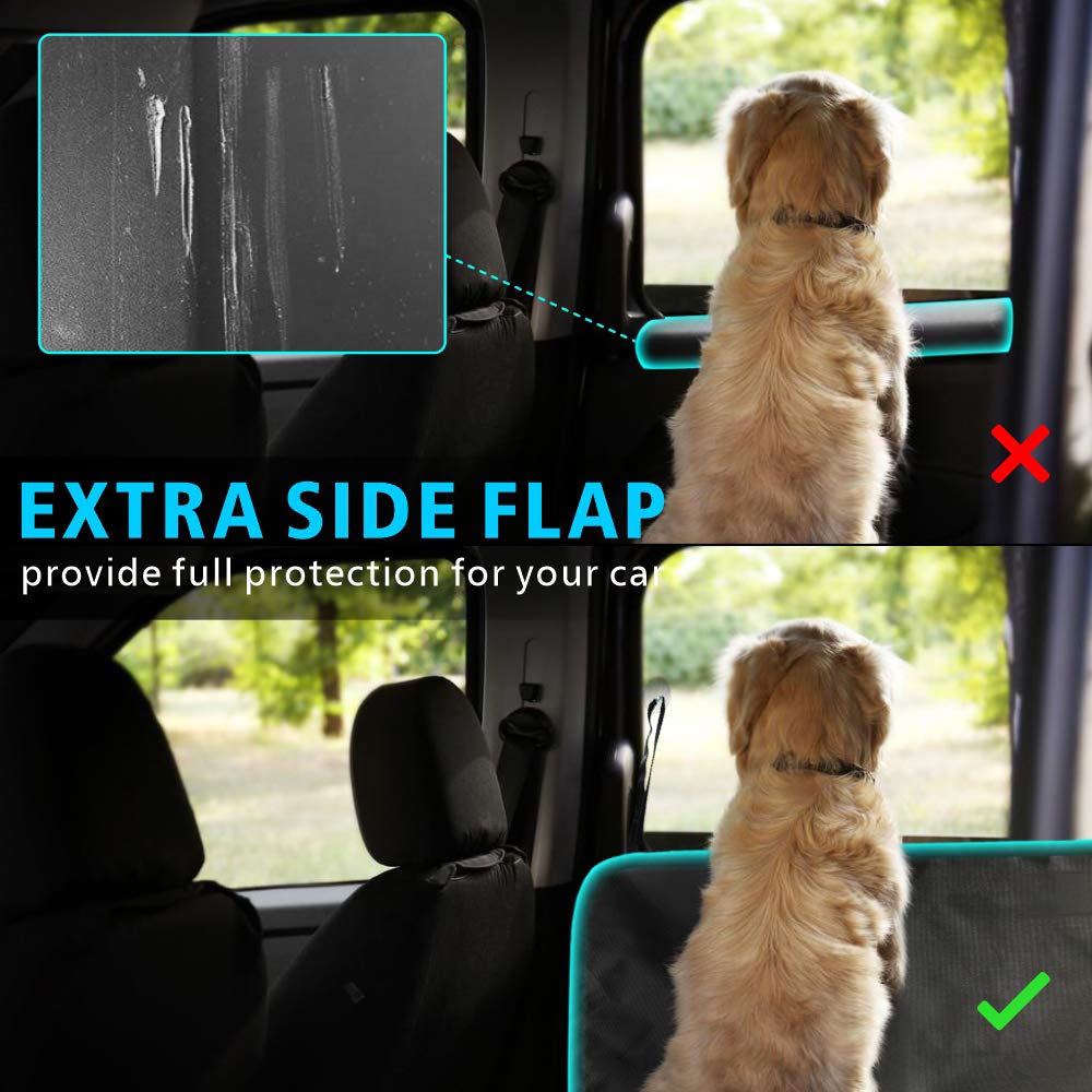 Funnipets Cargo Liner For Suv, Water-Resistant Dog Cargo Cover With Side Walls Protector And Bumper Flap, Non-Slip Backing, Quilted Pet Seat Cover, Large Size Universal Fit, Black
