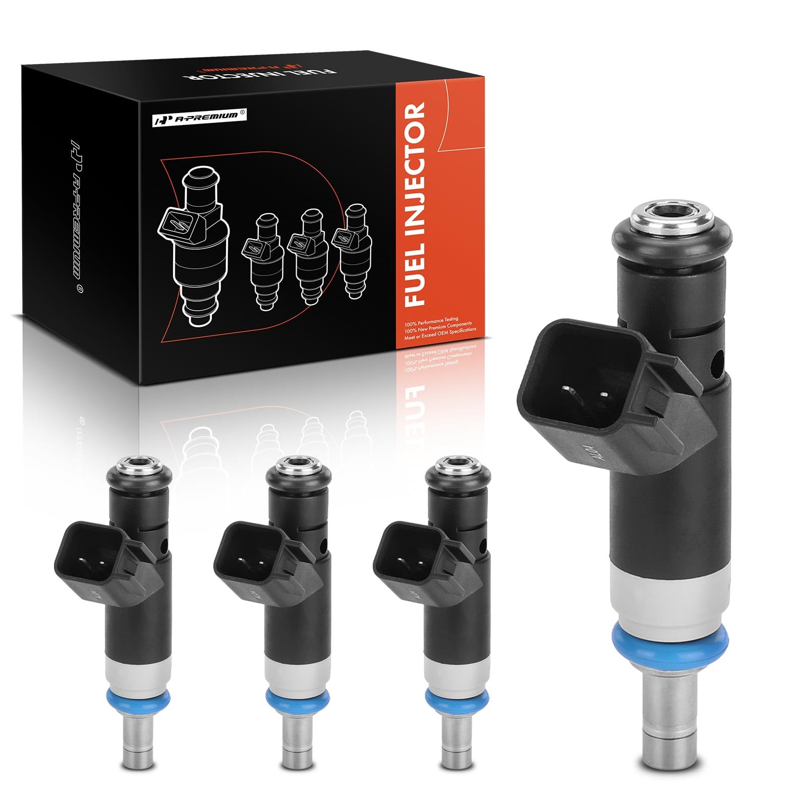 A-Premium 4 Holes 4 Pcs Fuel Injectors Compatible with Jeep Compass 2007-2017, Patriot 2007-2017 & Dodge Journey 2009-2015, Aven