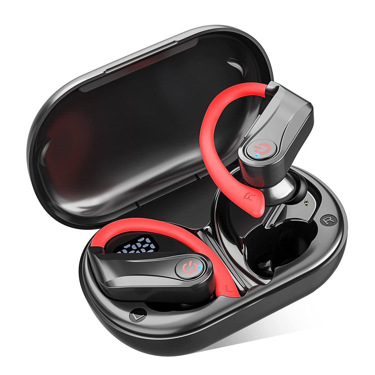 Vanzon Wireless Earbuds Bluetooth Headphones, Ipx7 Waterproof Over Ear Earphones For 48Hrs Play Back Sport Earphones,With Led Ch