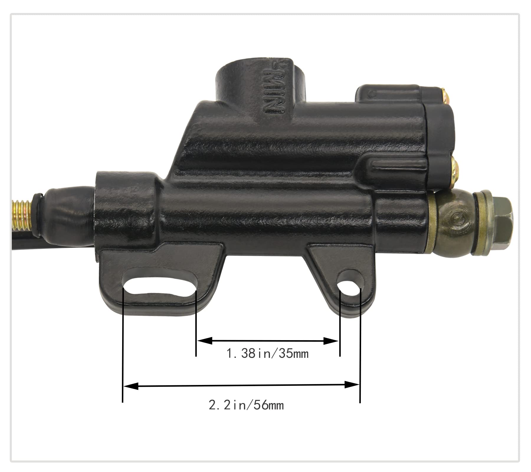 Rain King Rear Brake Master Cylinder Caliper Assembly for 50cc 70cc 90cc 110cc 125cc Chinese ATV Quad Scooter Foot Rear Brake as