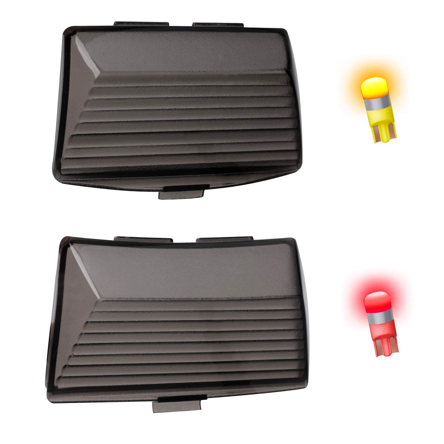 Nthreeauto Front Rear Fender Tips Mud Guards Covers W/Led Lights Compatible With Harley Ultra Classic Electra Glide Flhri Flstc(