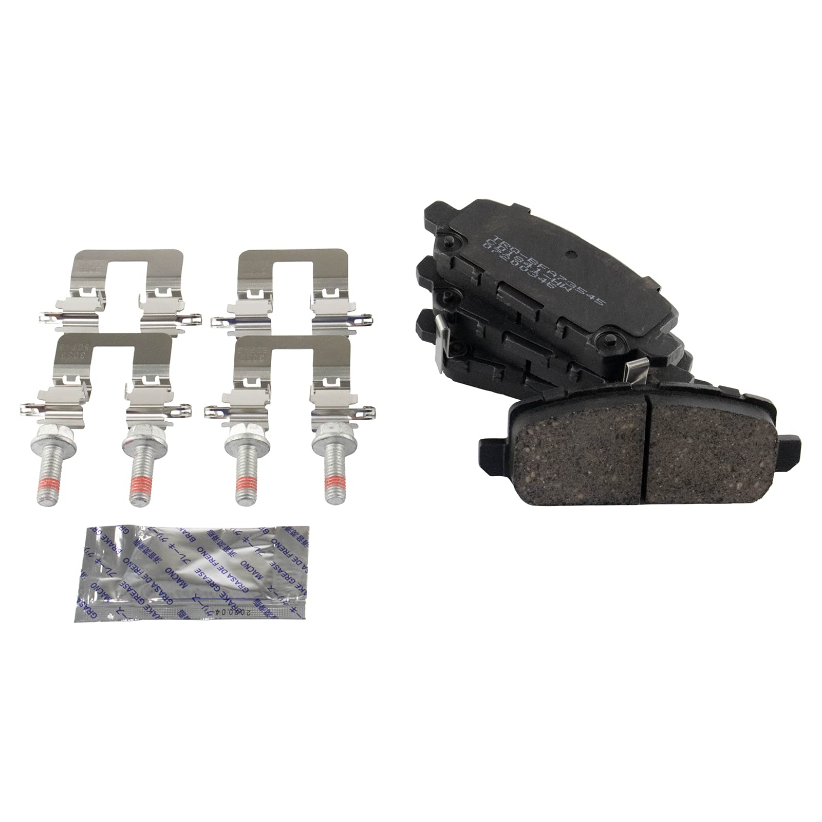 TRQ Rear Brake Pad & Rotor Kit Brake Pads Brake Rotor Ceramic Compatible with 2016-2018 Honda HR-V