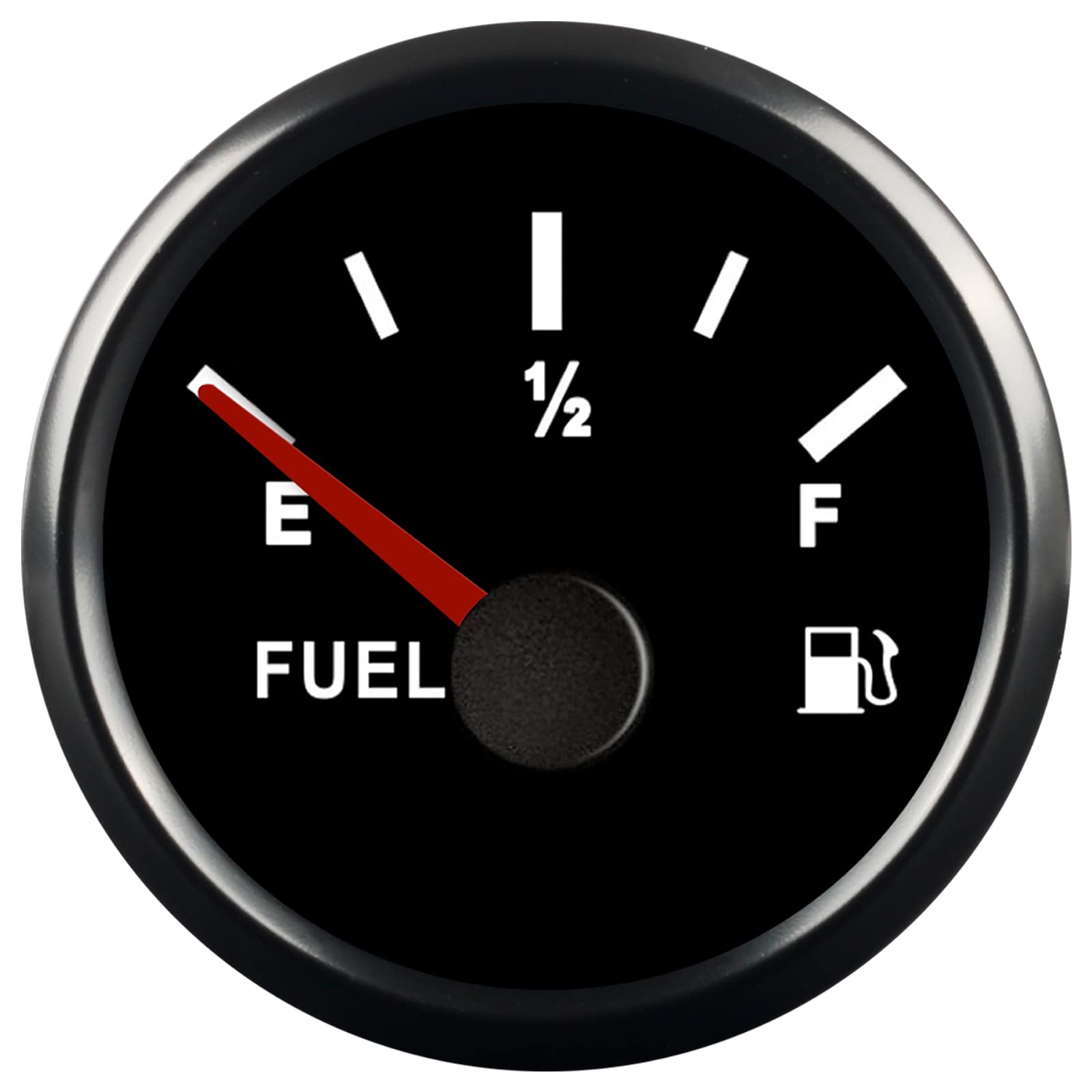 EIKLIM 0-90 ohm Fuel Gauge Marine Fuel Gauge Boat Fuel Level Gauge Gas Fuel Tank Meter Gauge 0-90 ohm Fuel Gauge with LED Backli