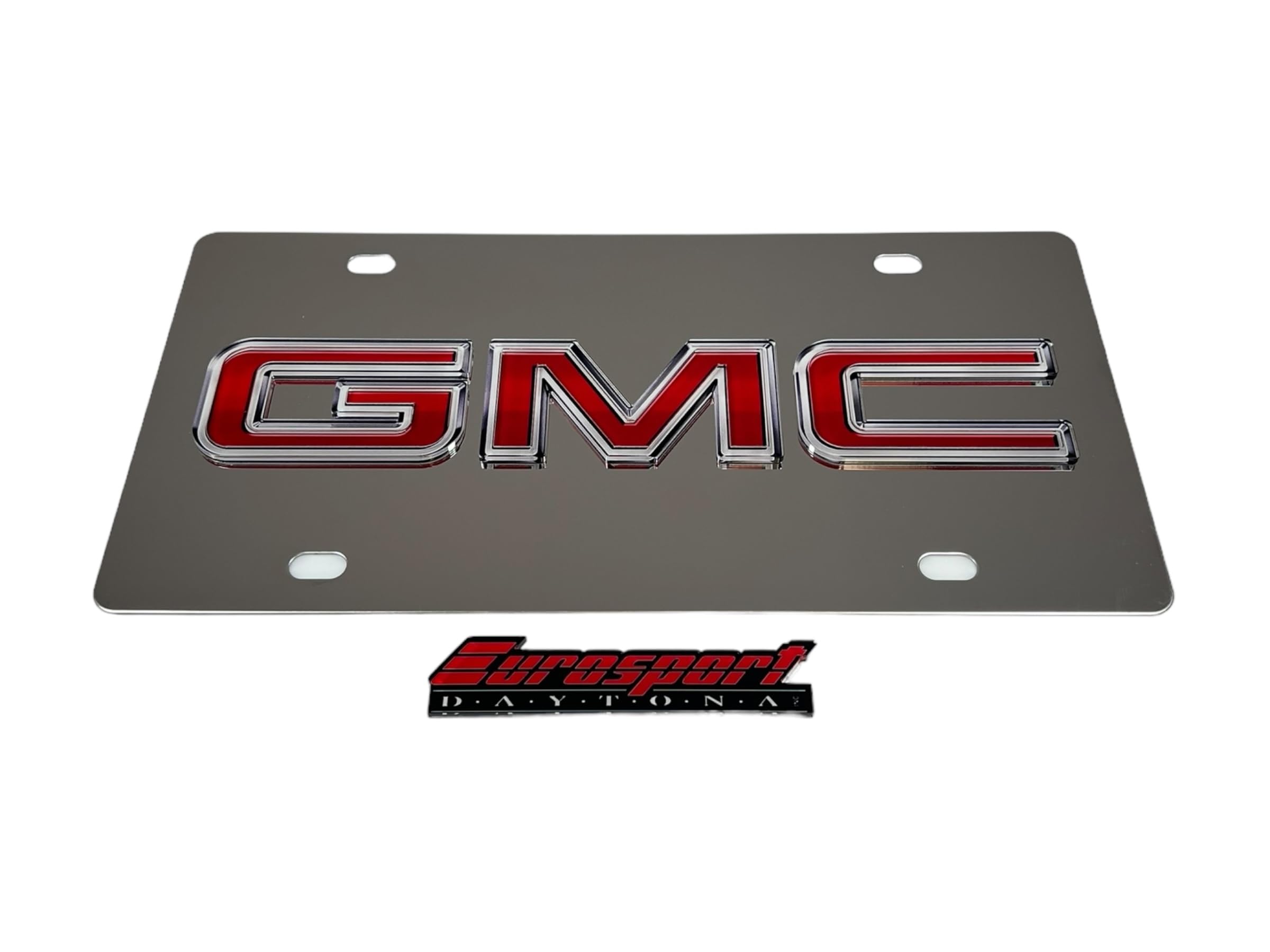 Eurosport Daytona- Compatible With -, Gmc Badge -Stainless Steel License Plate