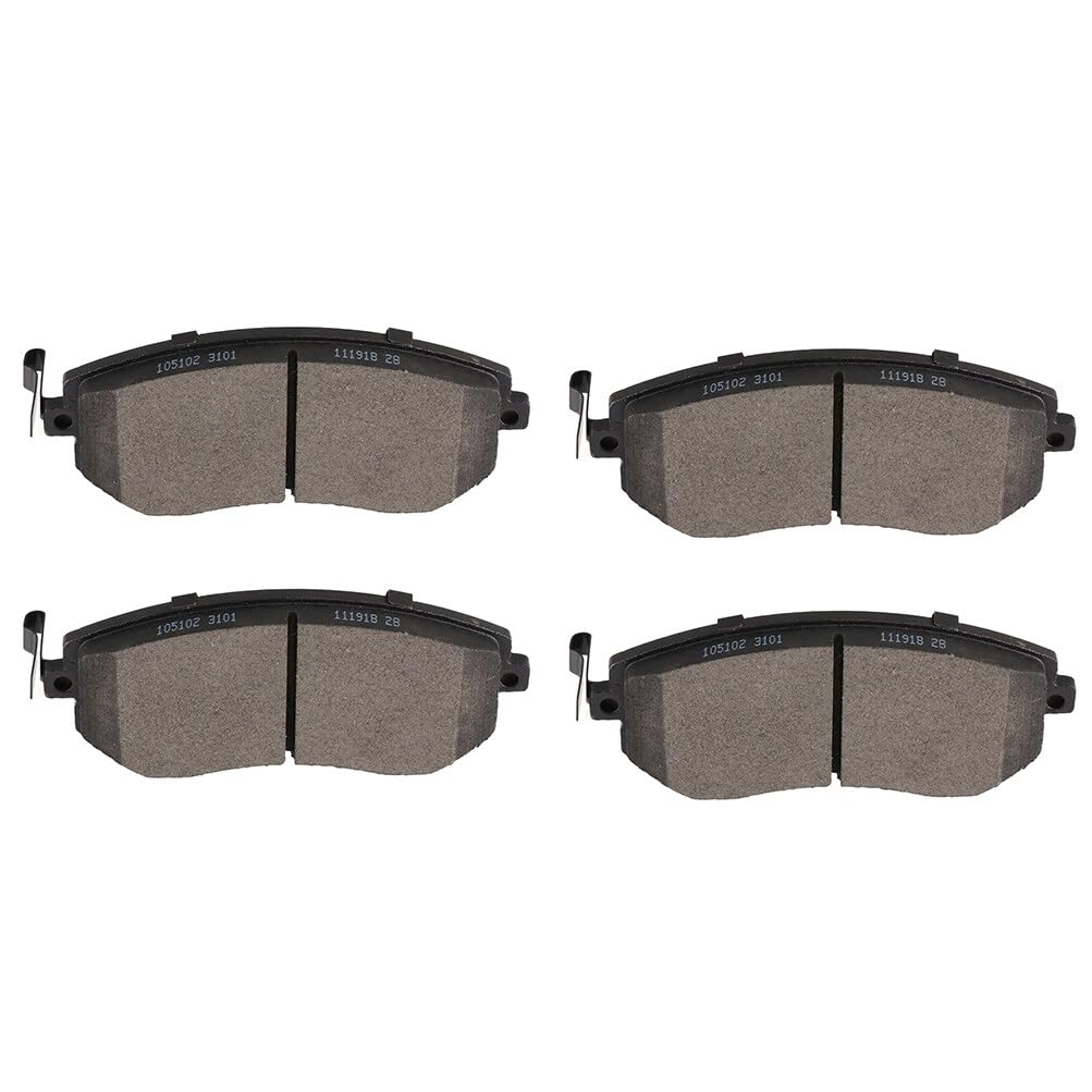 Cciyu D929 Front Semi-Metallic Disc Brake Pads Kit - 4Pcs For Saab 9-2X (2005-2006), Subaru Impreza (2002-2010), Legacy (2002-20