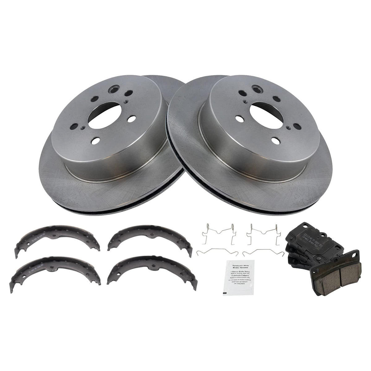Trq Rear Brake Pad & Rotor Kit Compatible With 2006-2013 Lexus