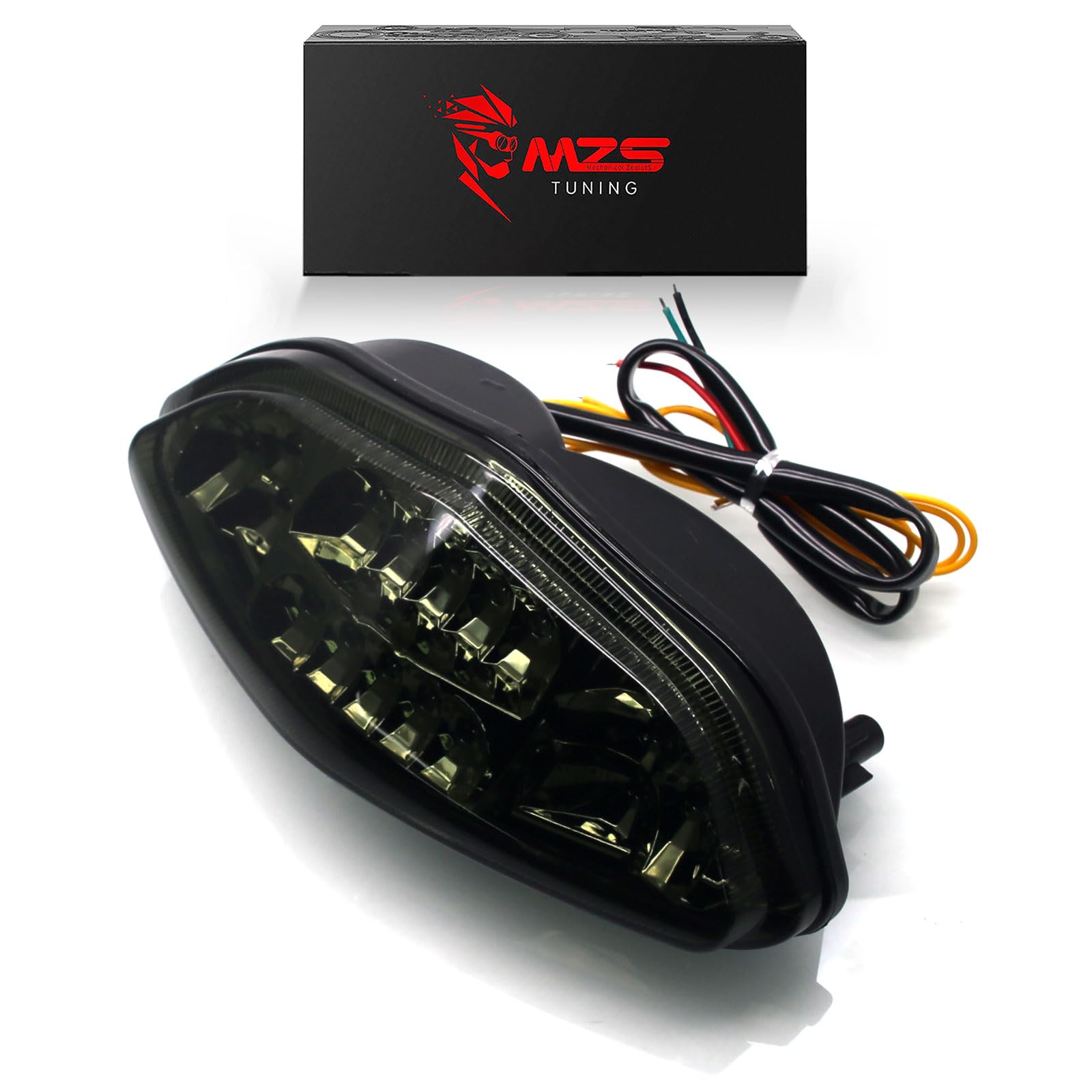 Mzs Motorcycle Tail Light, Led Integrated Turn Signal Blinker Smoke Lens Compatible With Dl650 Vstrom 650 2004-2011 / Dl1000 Vst