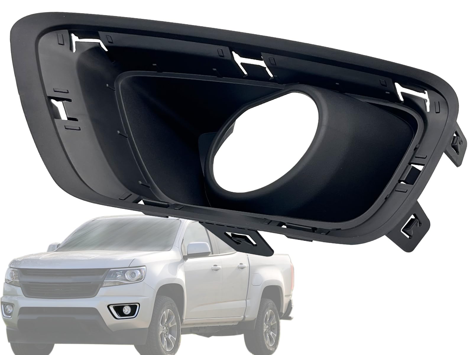 Auto Parts Avenue APA Replacement Front Fog Lamp Black Bezel for 2015 2016 2017 2018 2019 2020 2021 2022 Colorado Driver Left Si